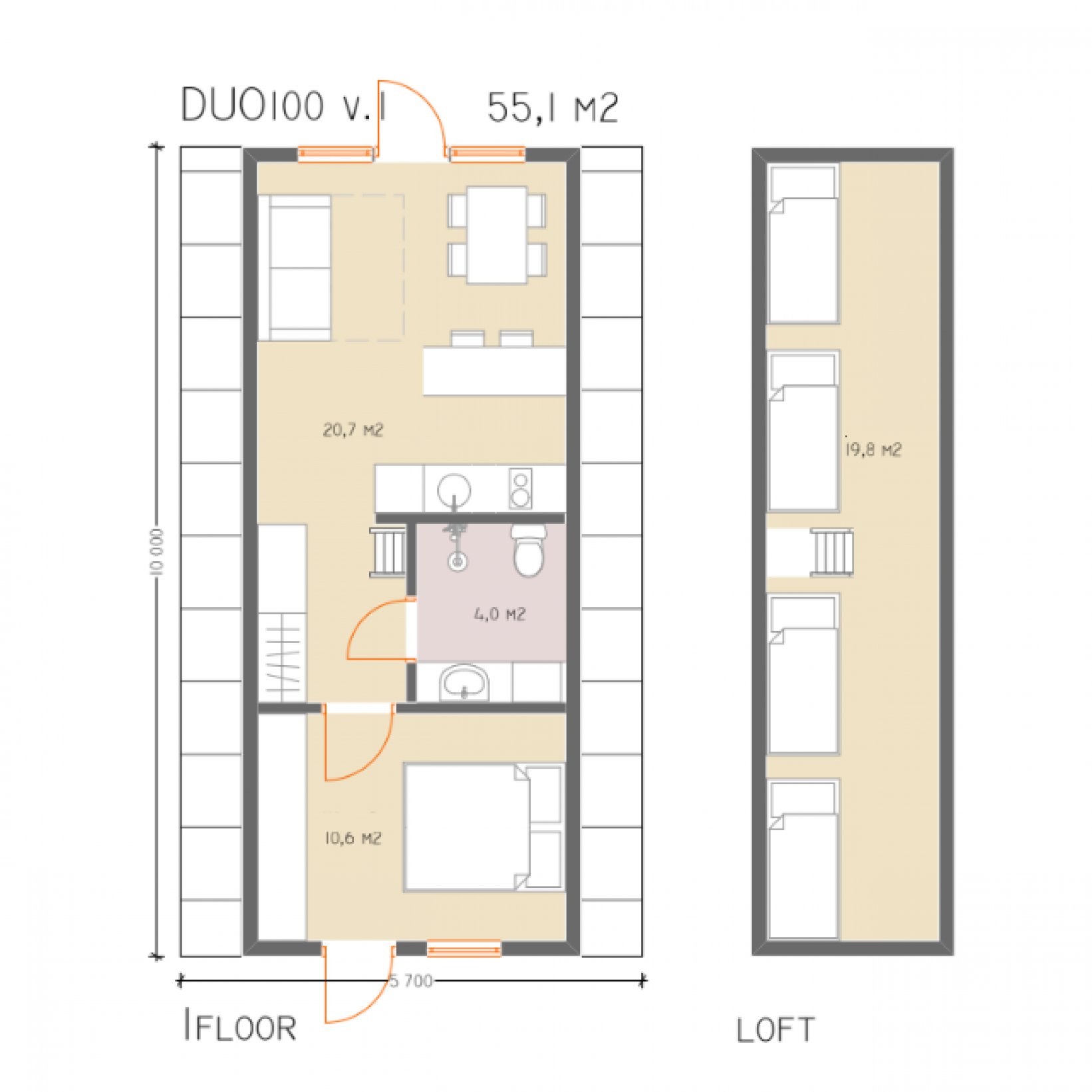 План первого этажа