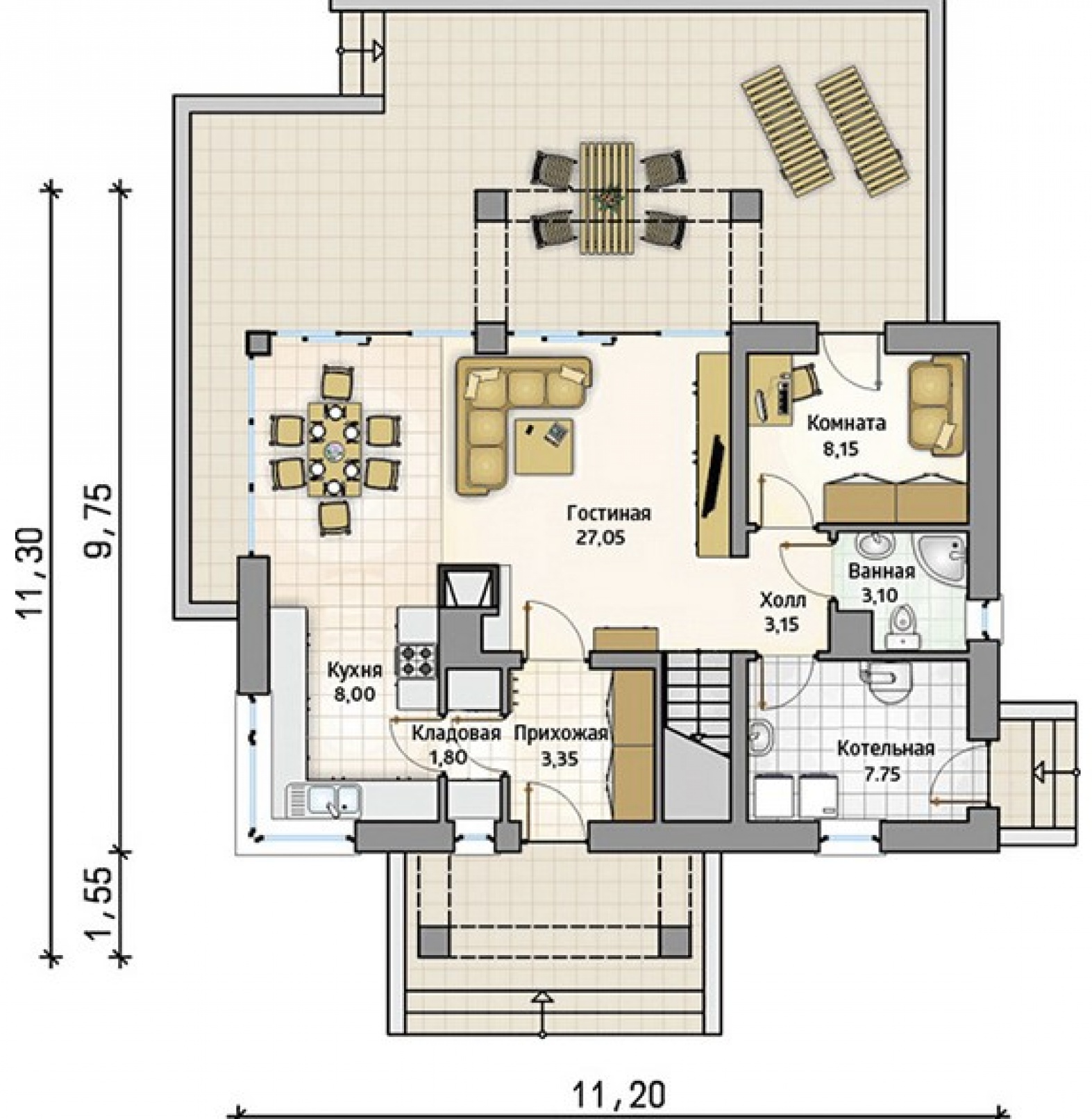 План 1-го этажа