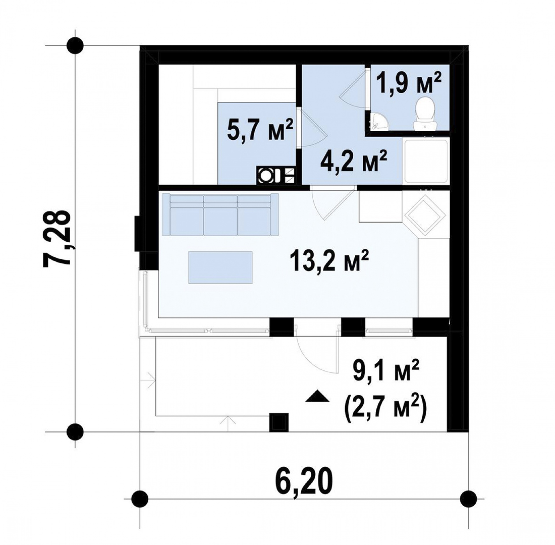 План первого этажа