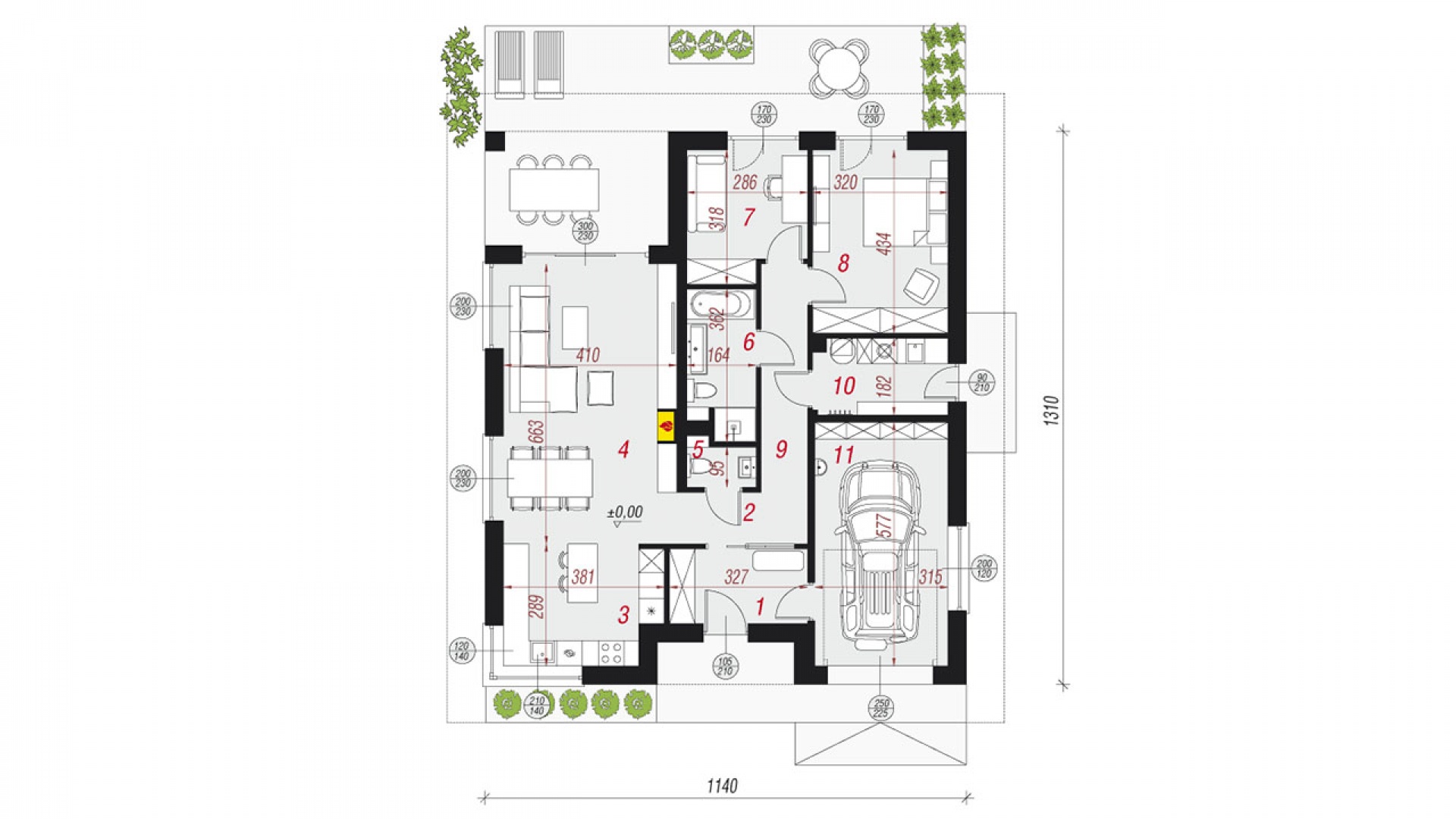 План 1-го этажа