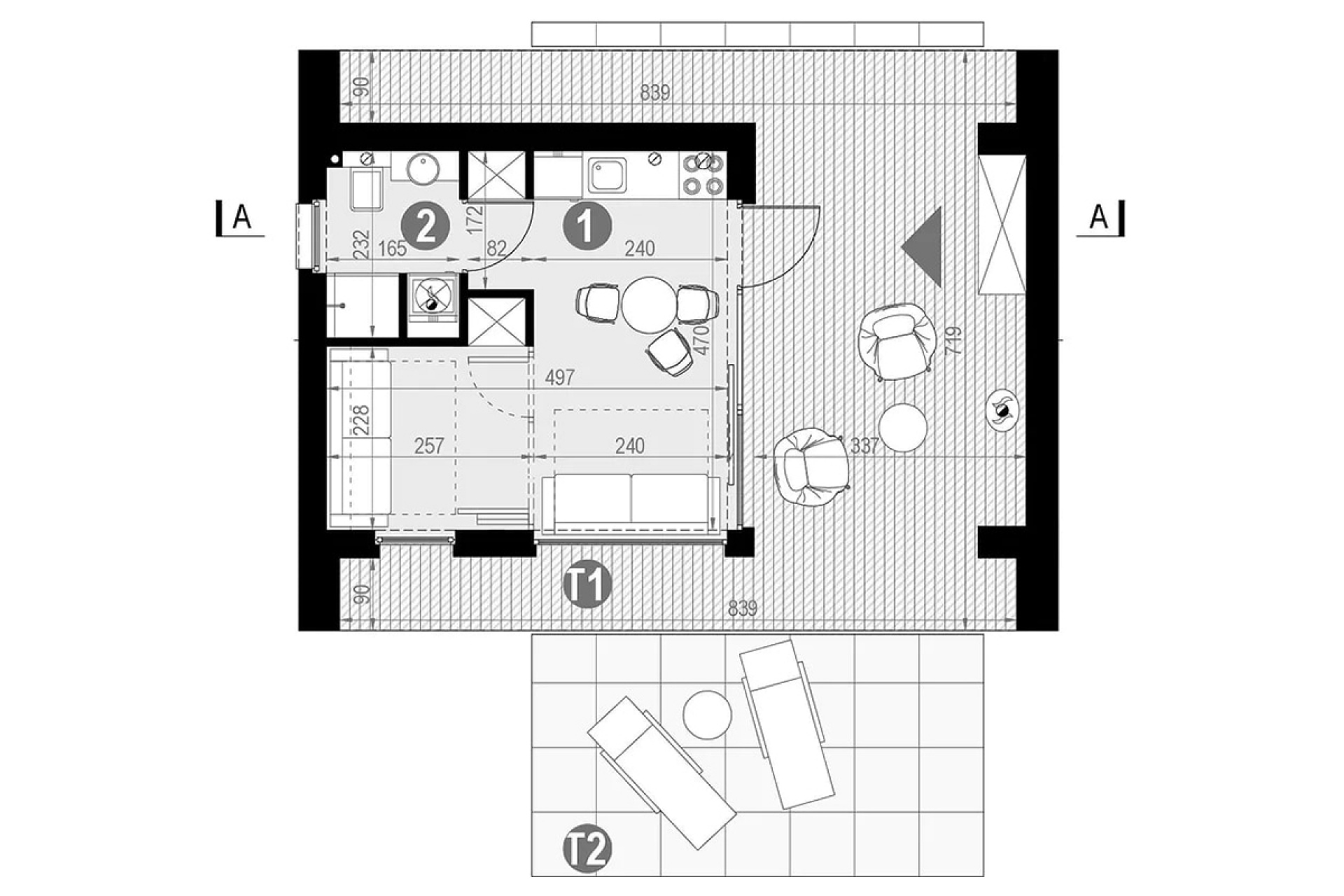 План первого этажа