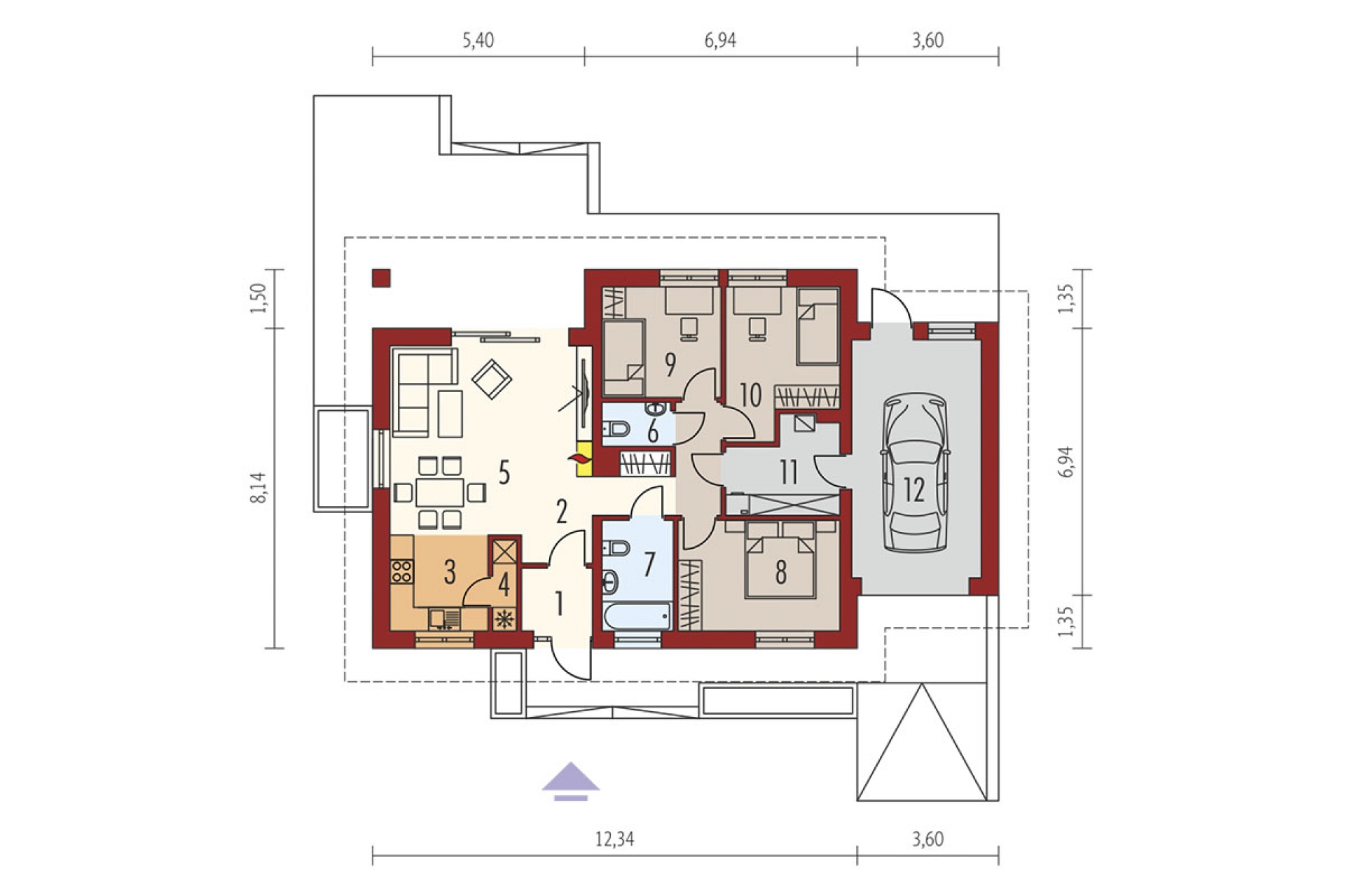 План 1-го этажа