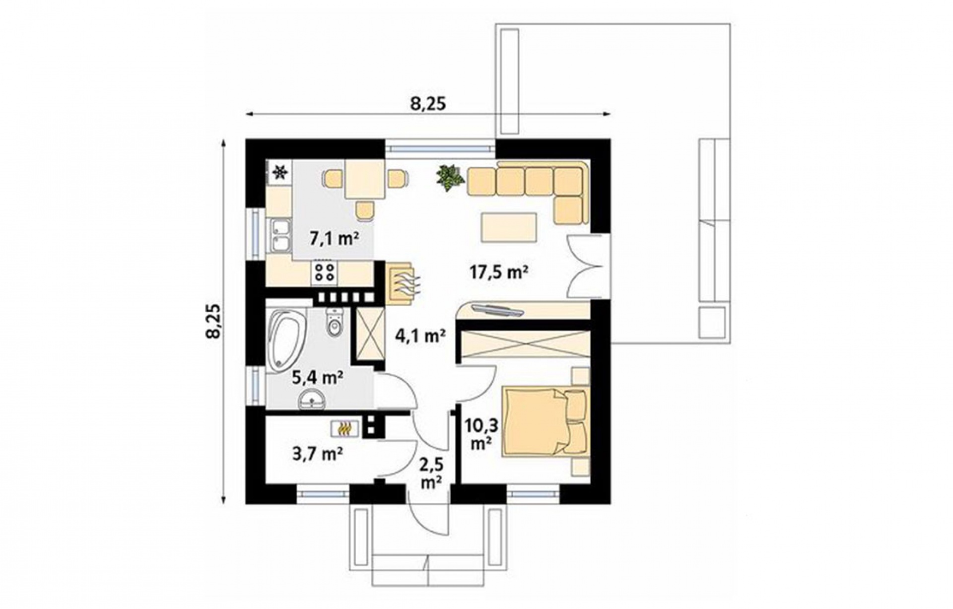 План первого этажа