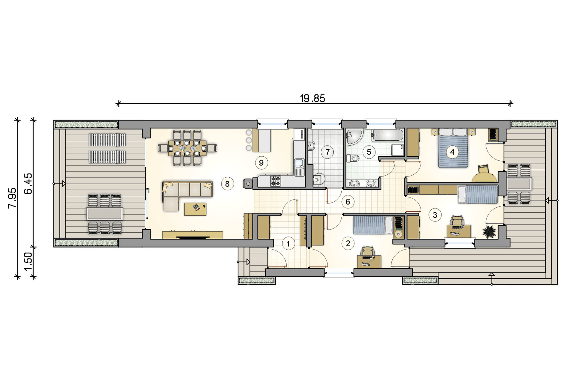 План 1-го этажа