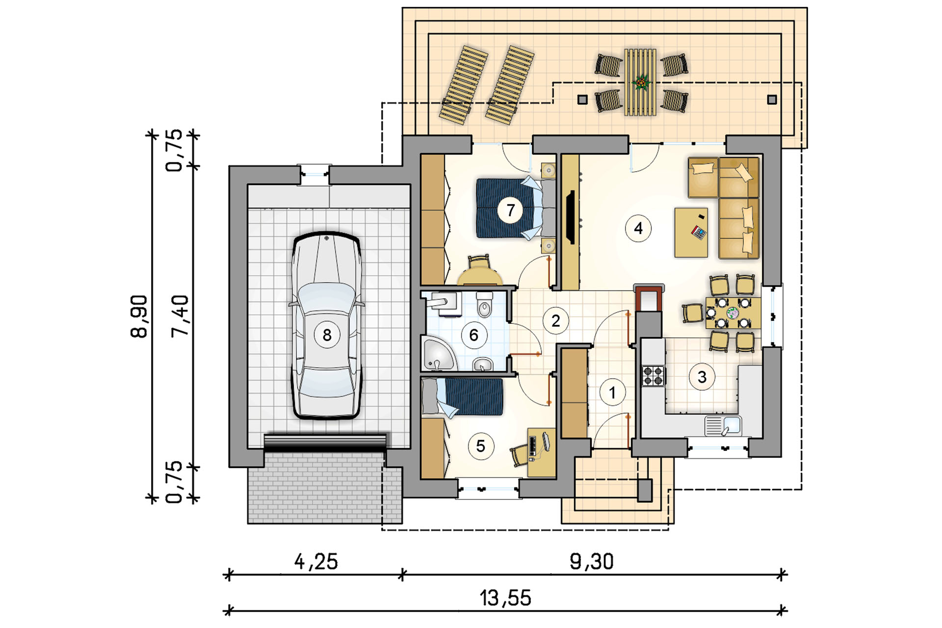 План первого этажа