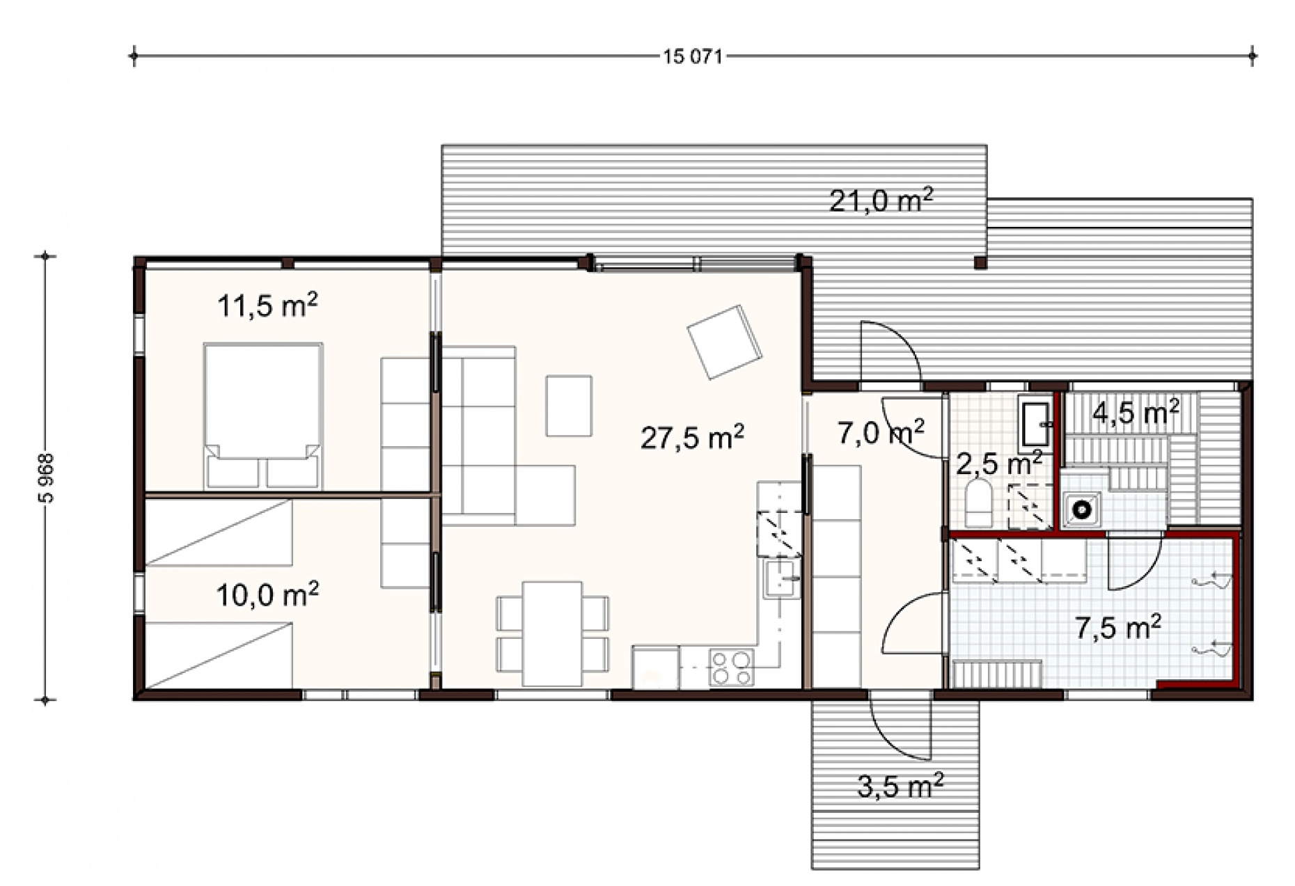 План первого этажа