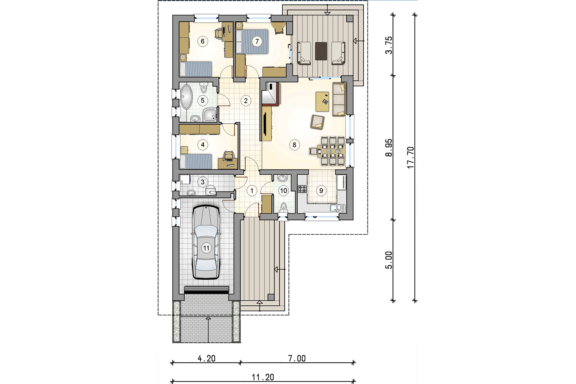 План 1-го этажа