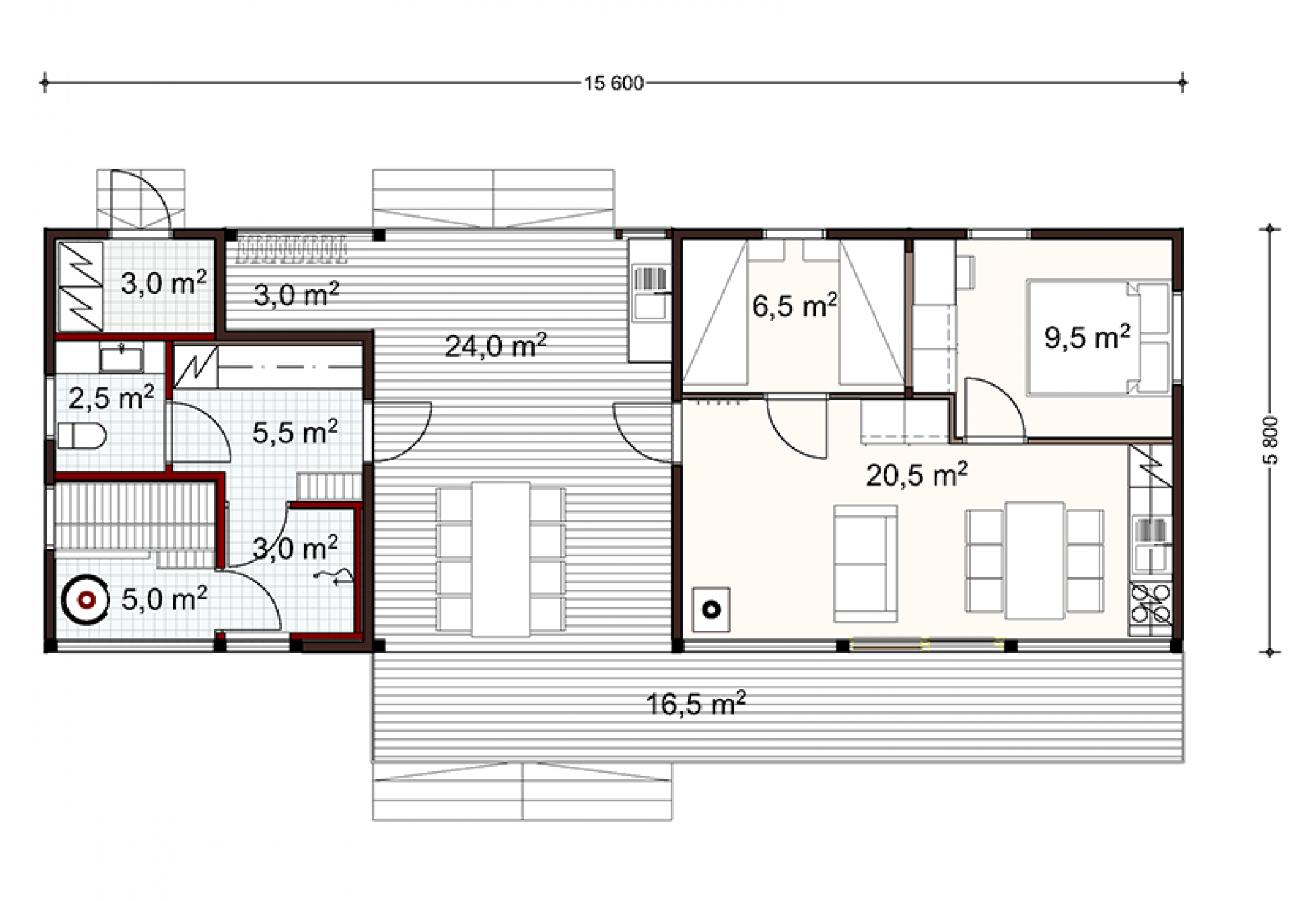План первого этажа