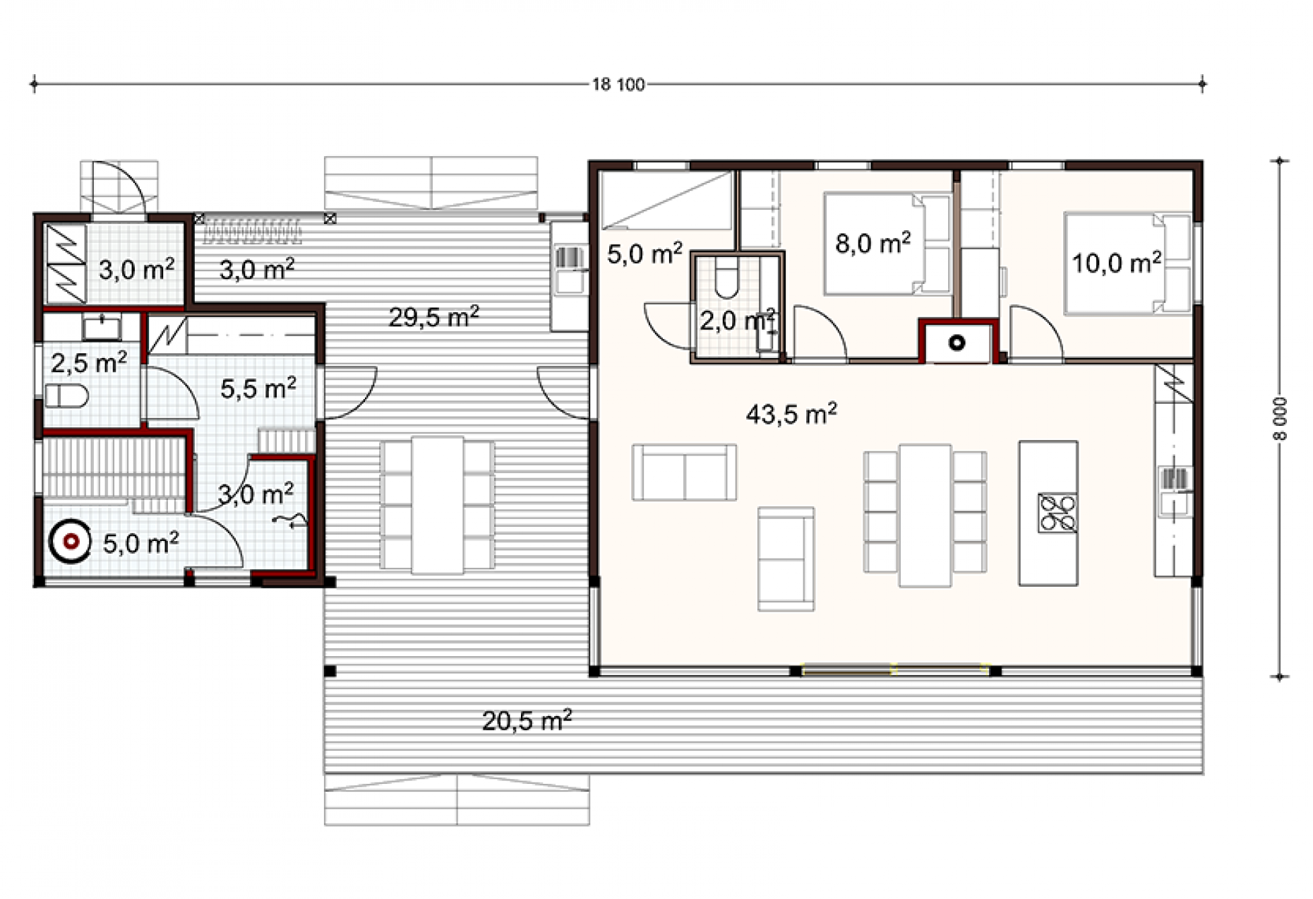 План первого этажа