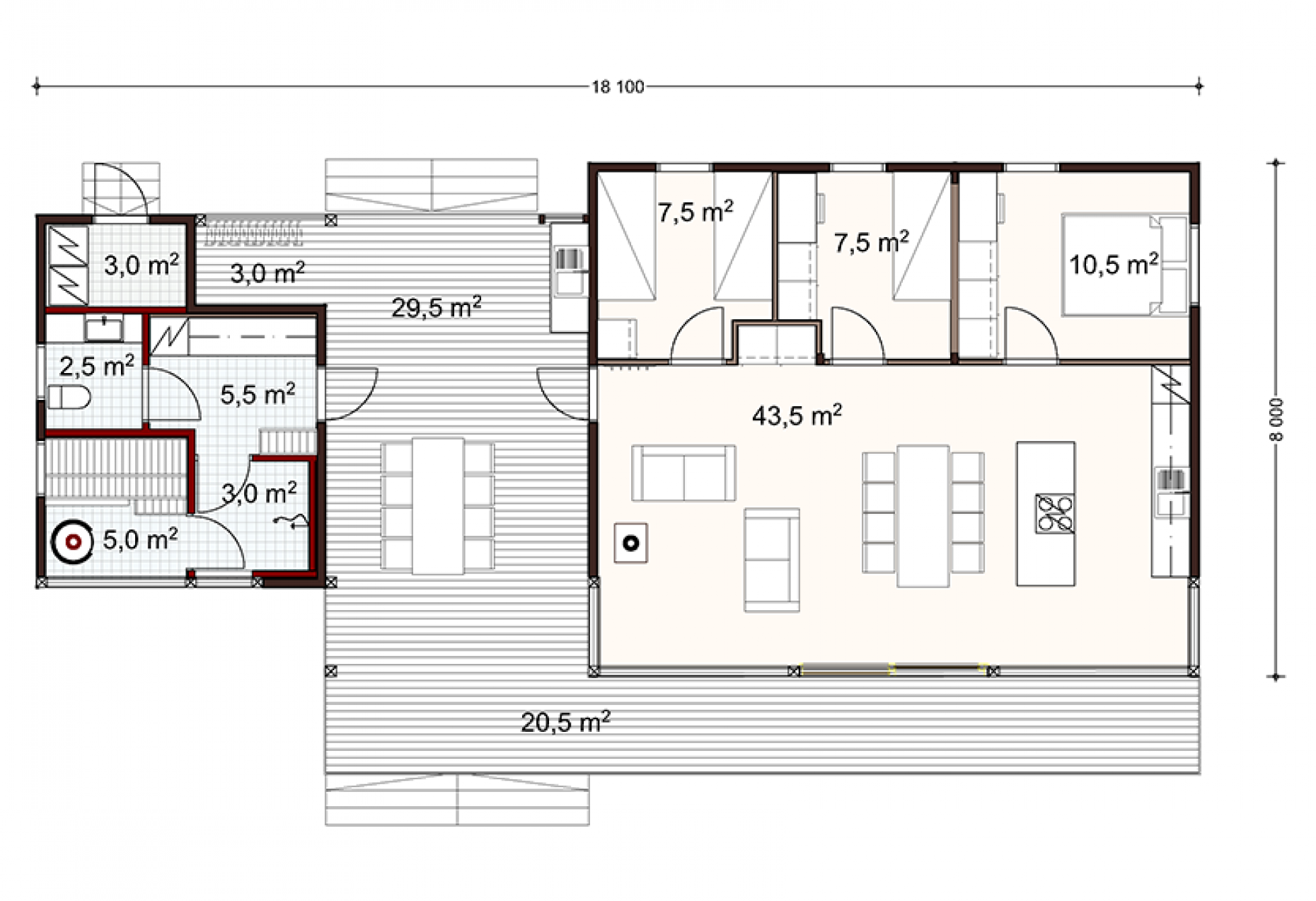 План первого этажа