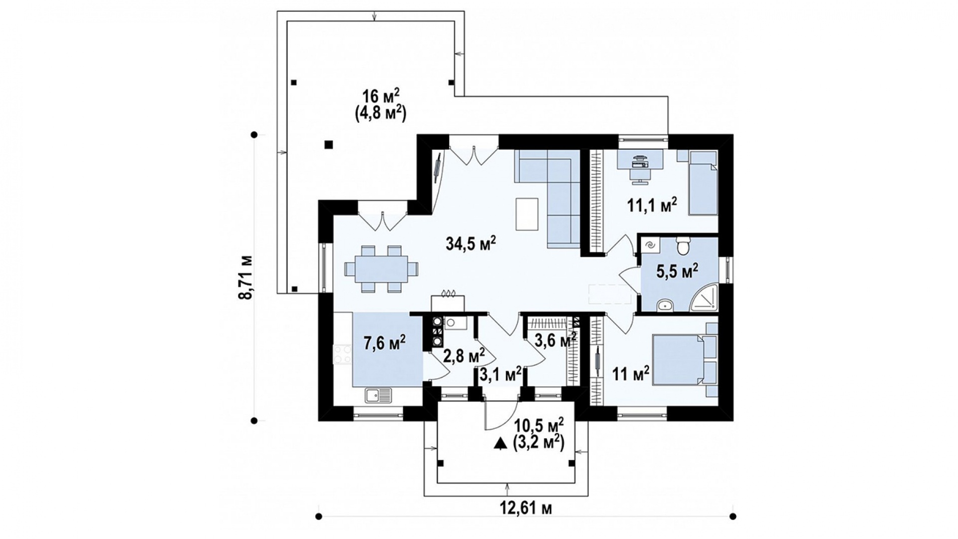 План первого этажа