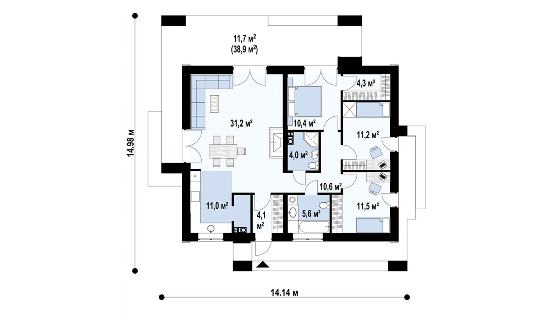 План 1-го этажа