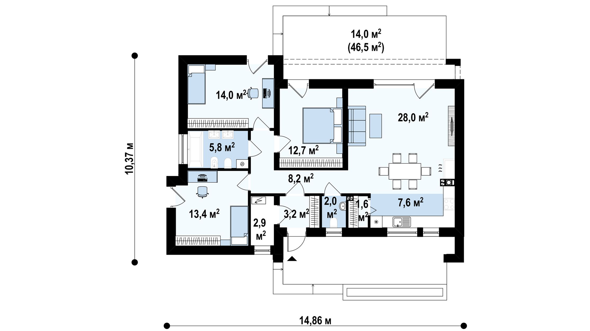 План 1-го этажа