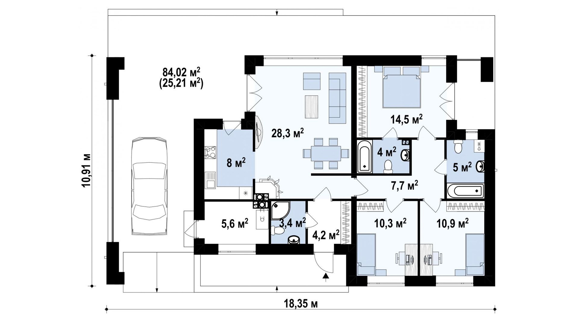 План 1-го этажа