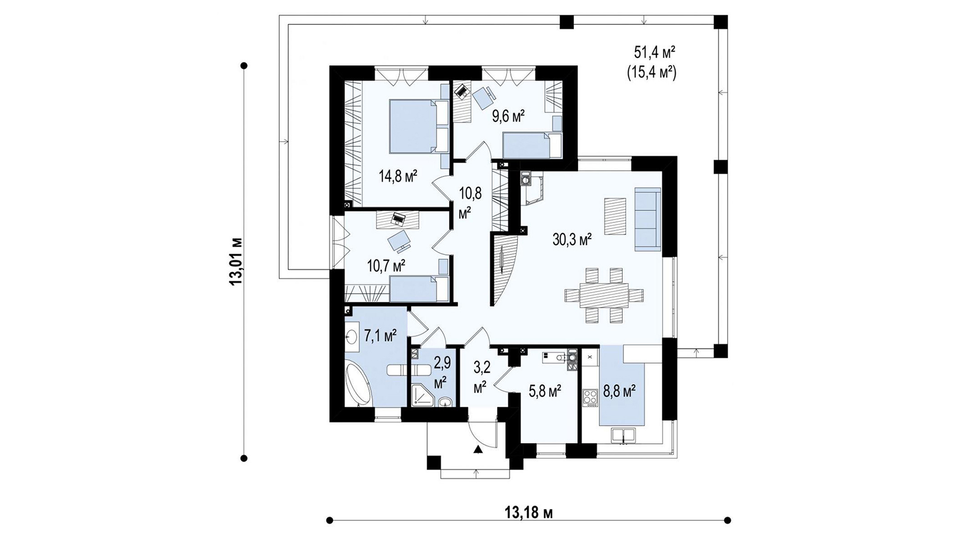 План 1-го этажа