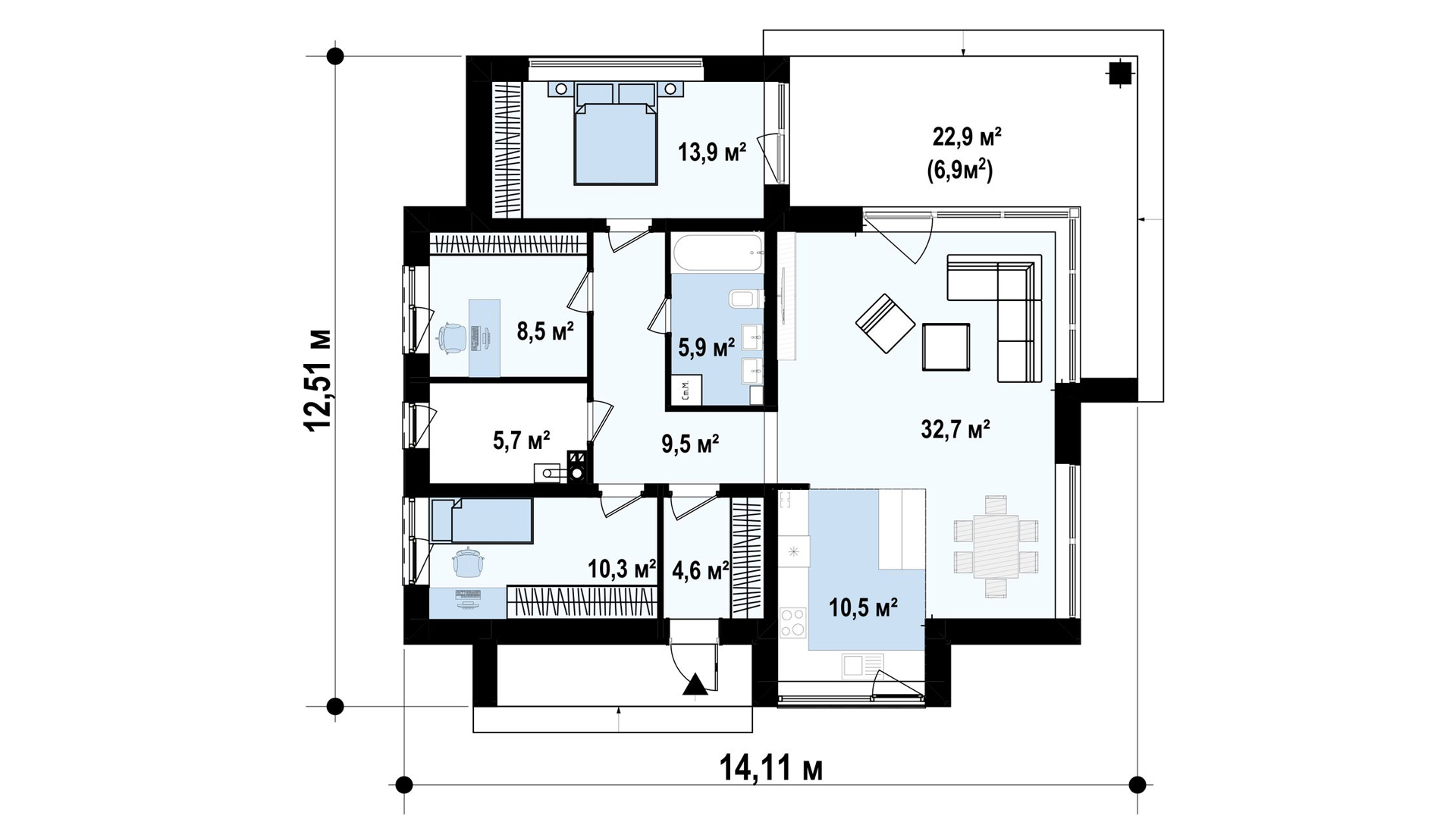 План 1-го этажа