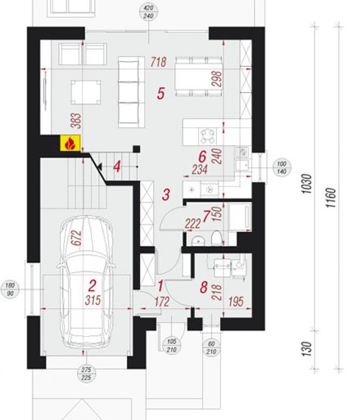 План 1-го этажа