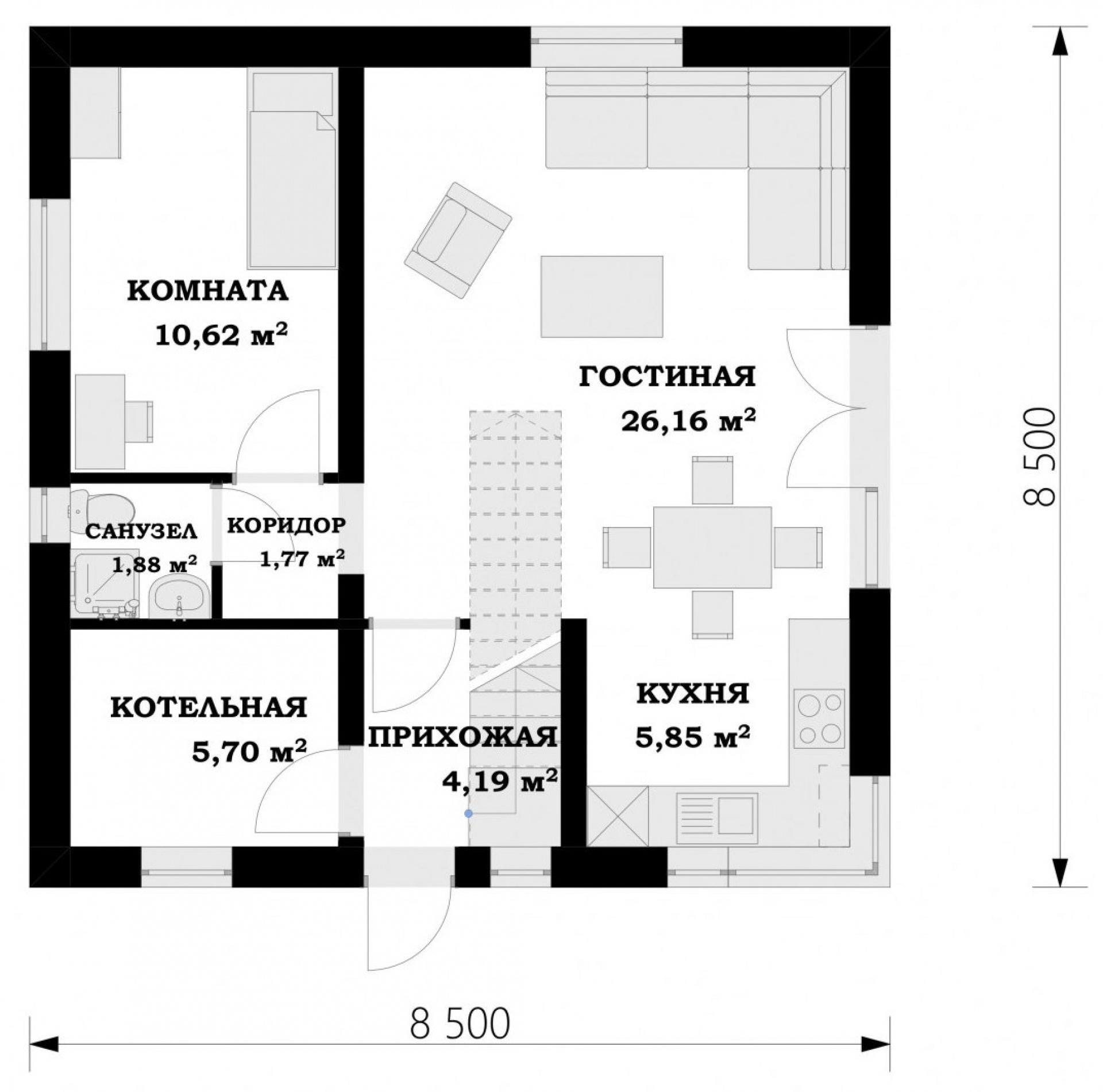 План 1-го этажа