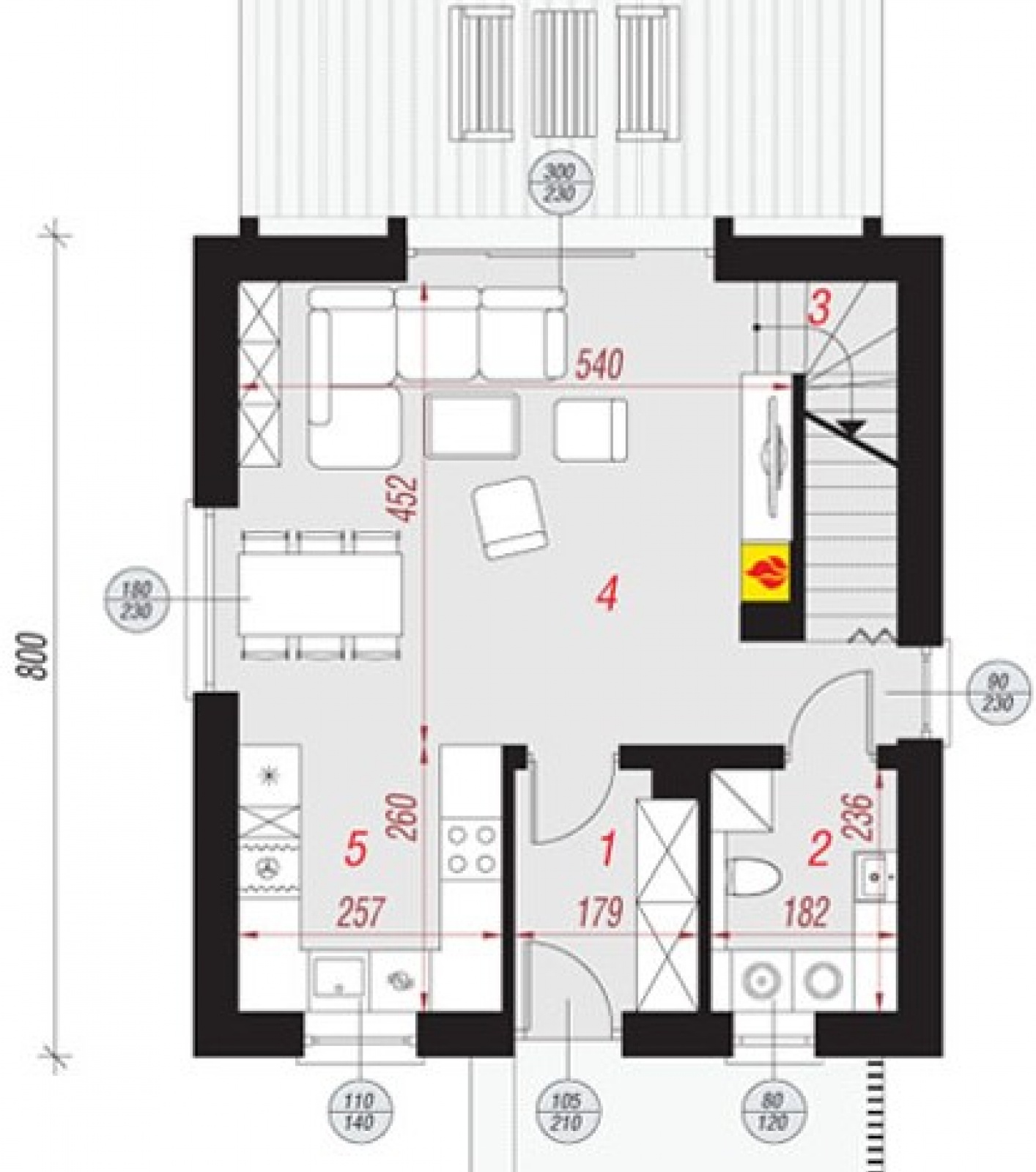 План первого этажа