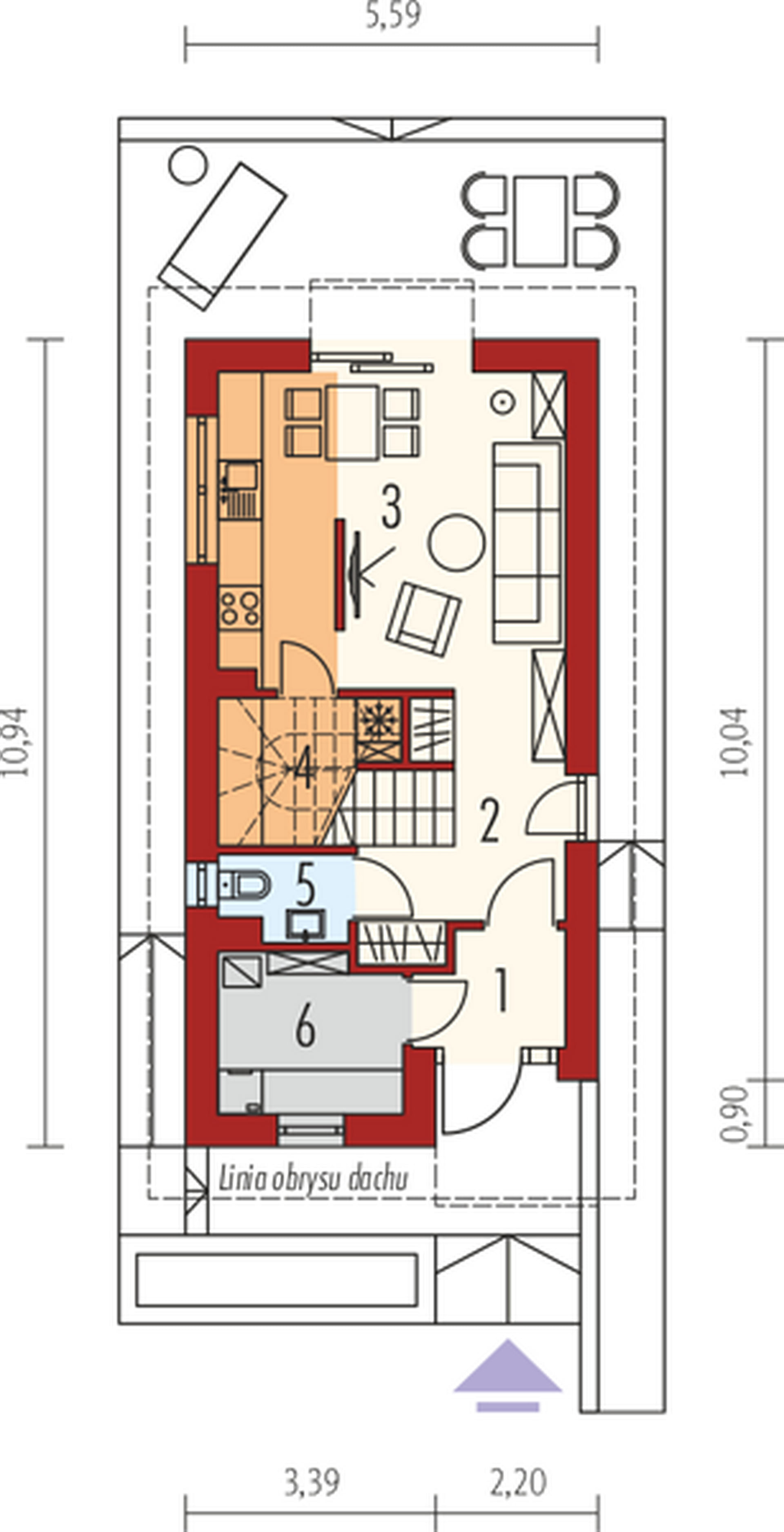 План первого этажа