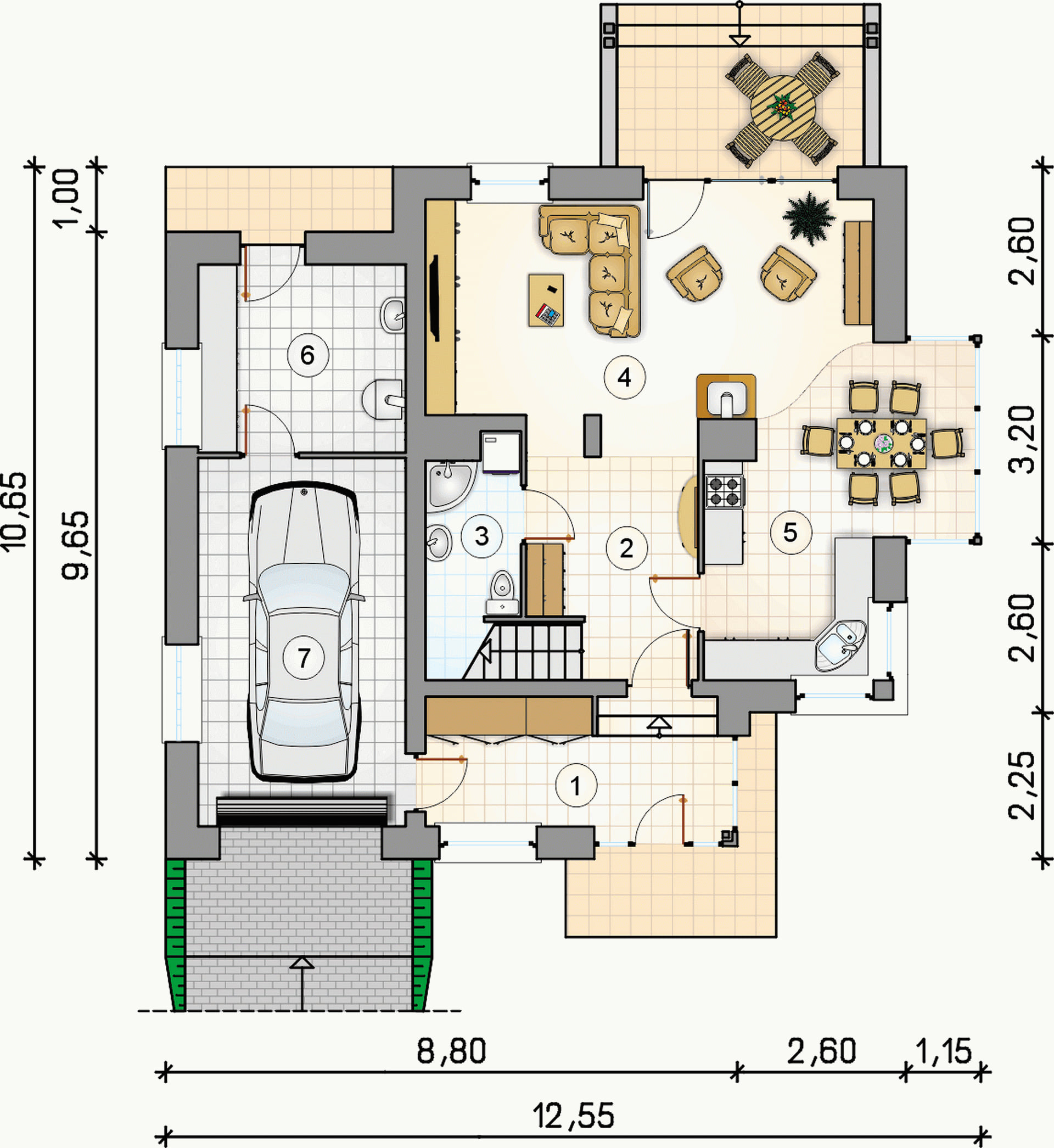 План первого этажа