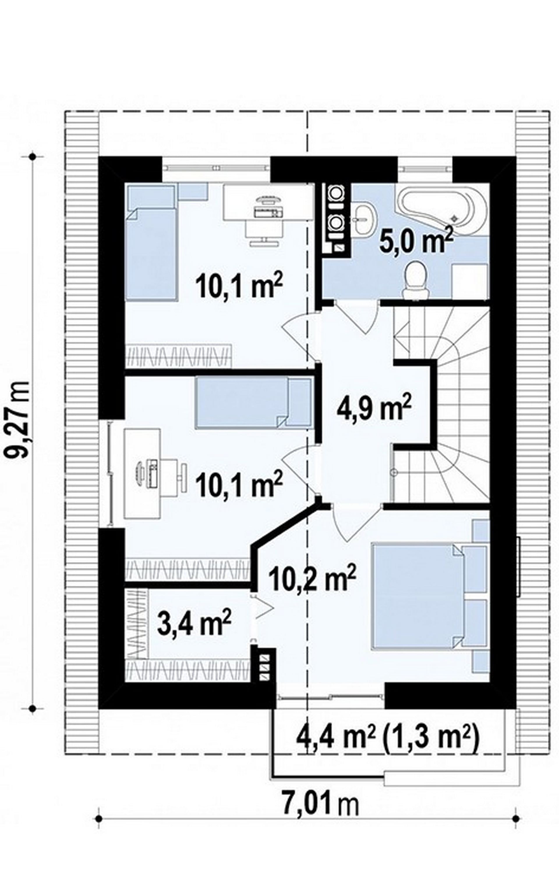 План мансардного этажа