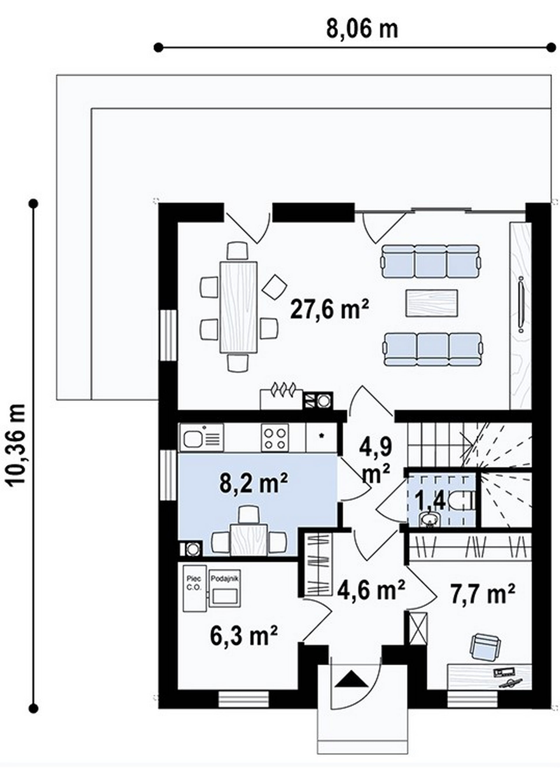План 1-го этажа