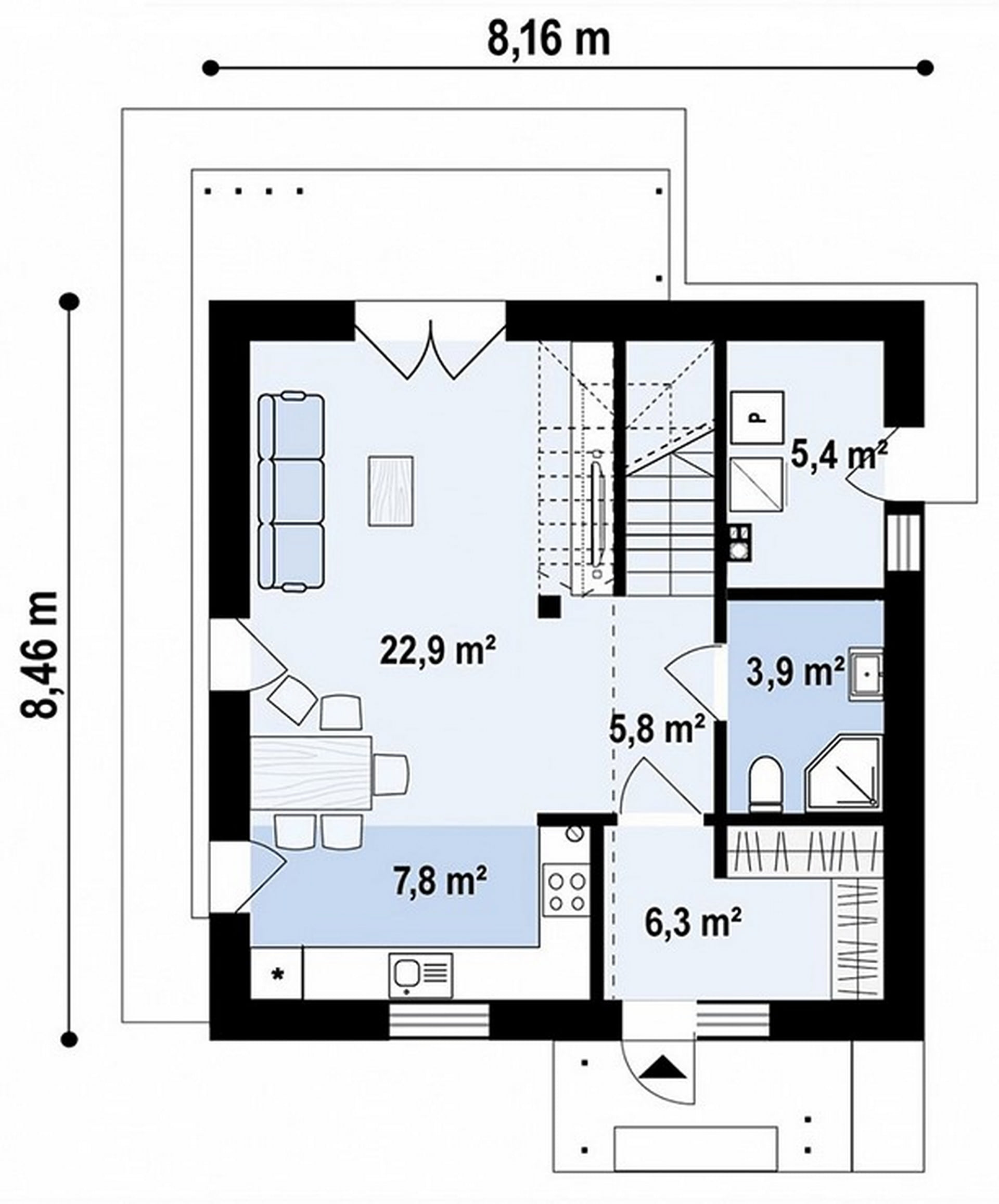 План 1-го этажа