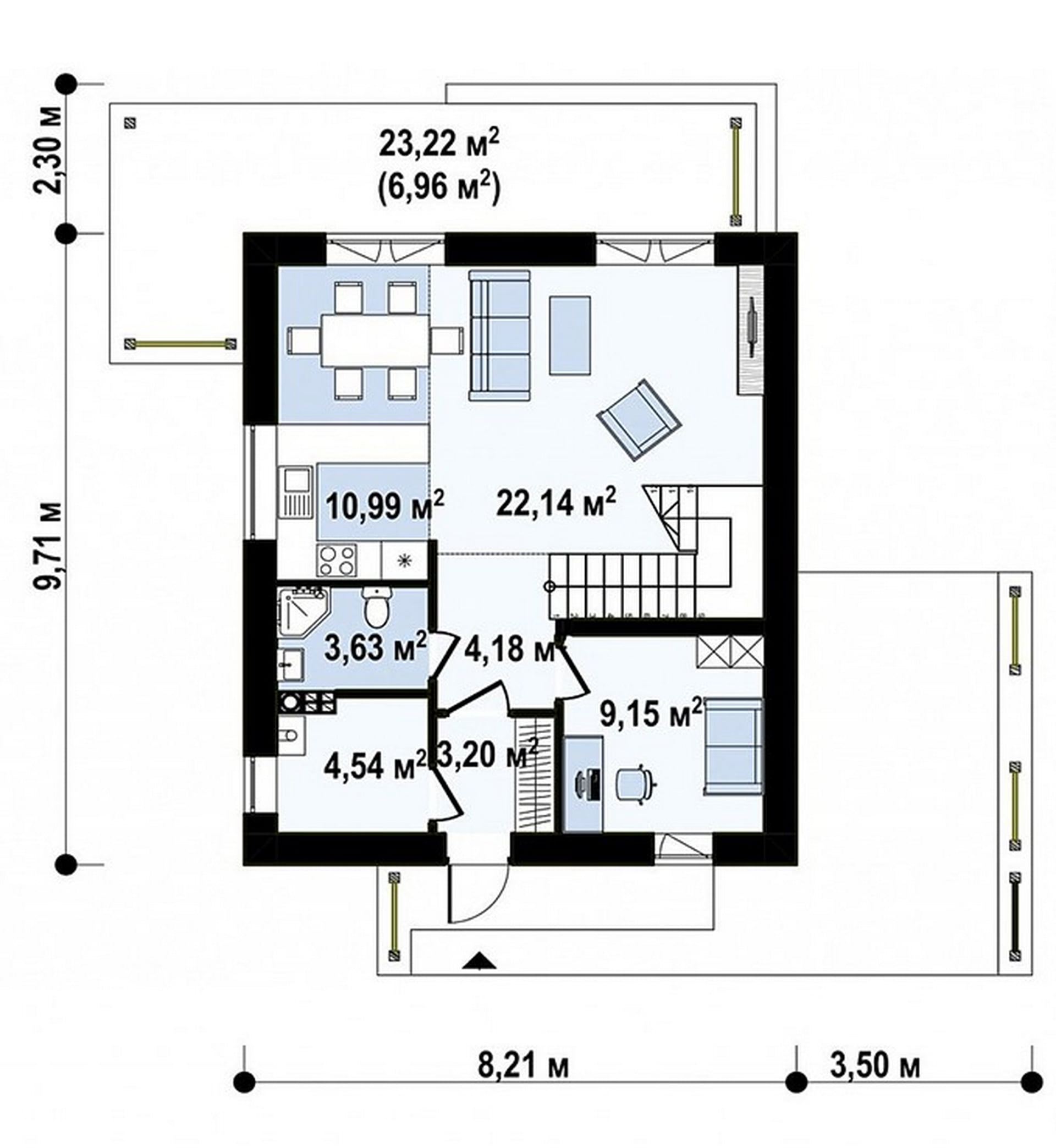 План 1-го этажа