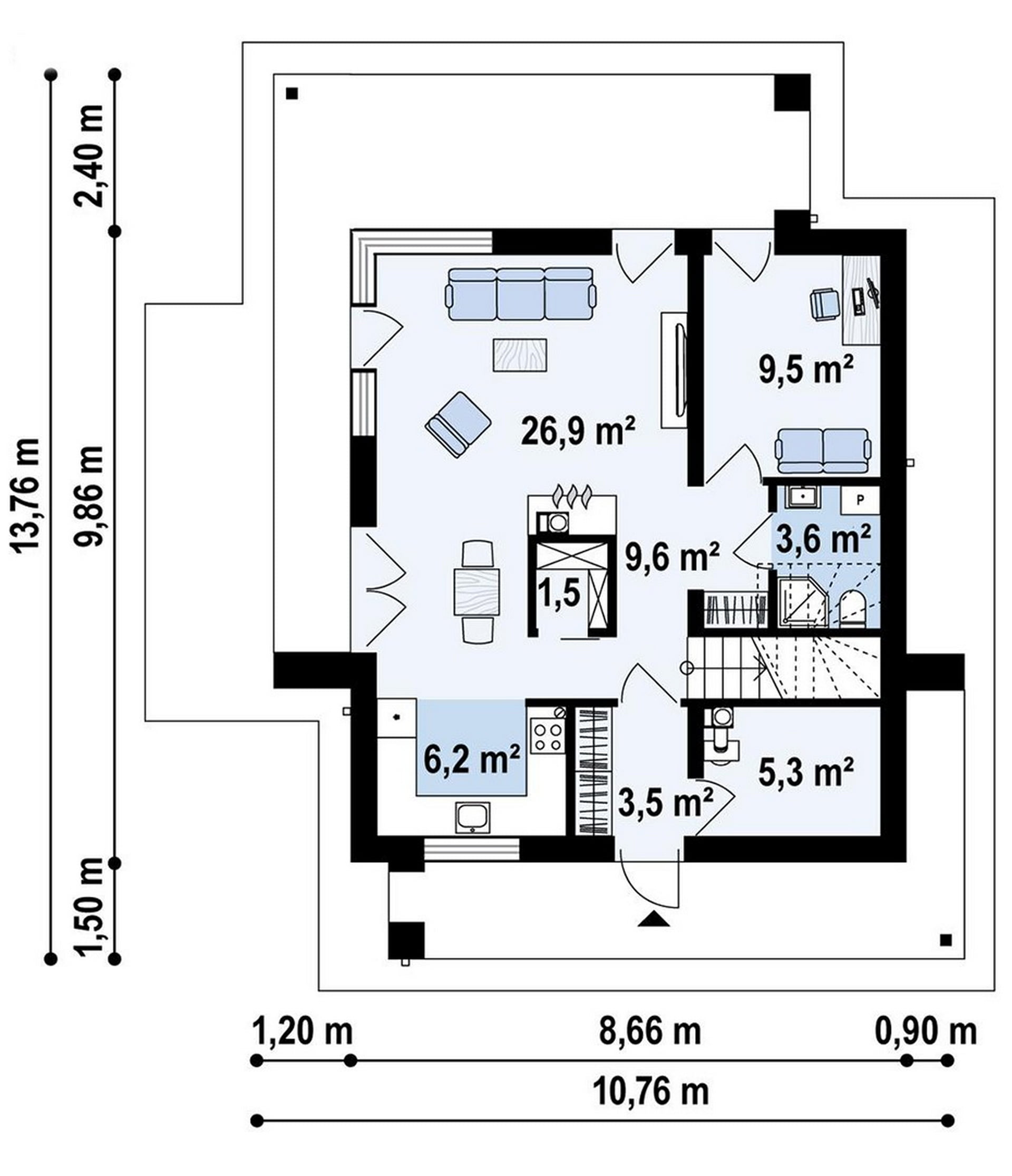 План 1-го этажа