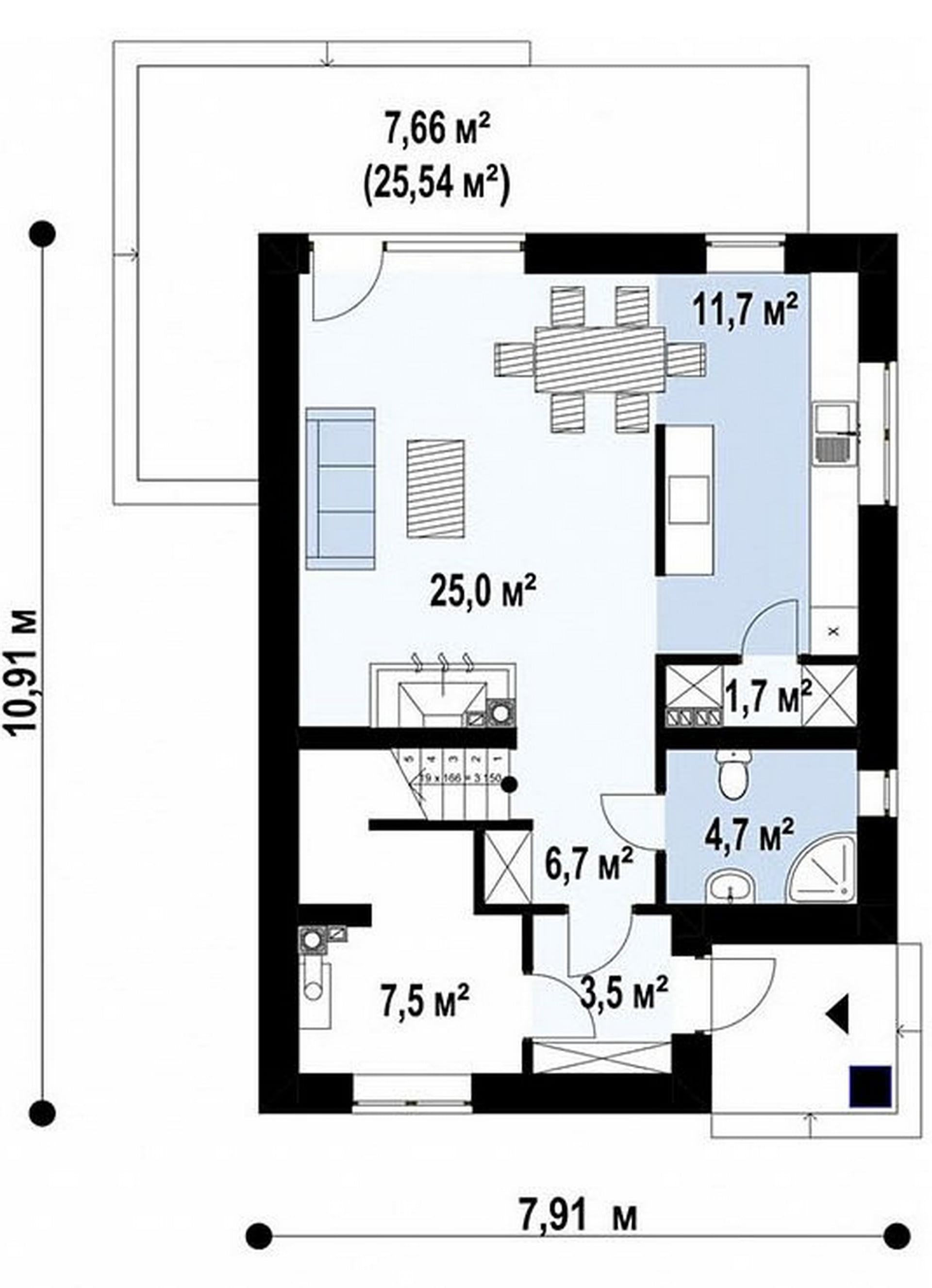 План 1-го этажа