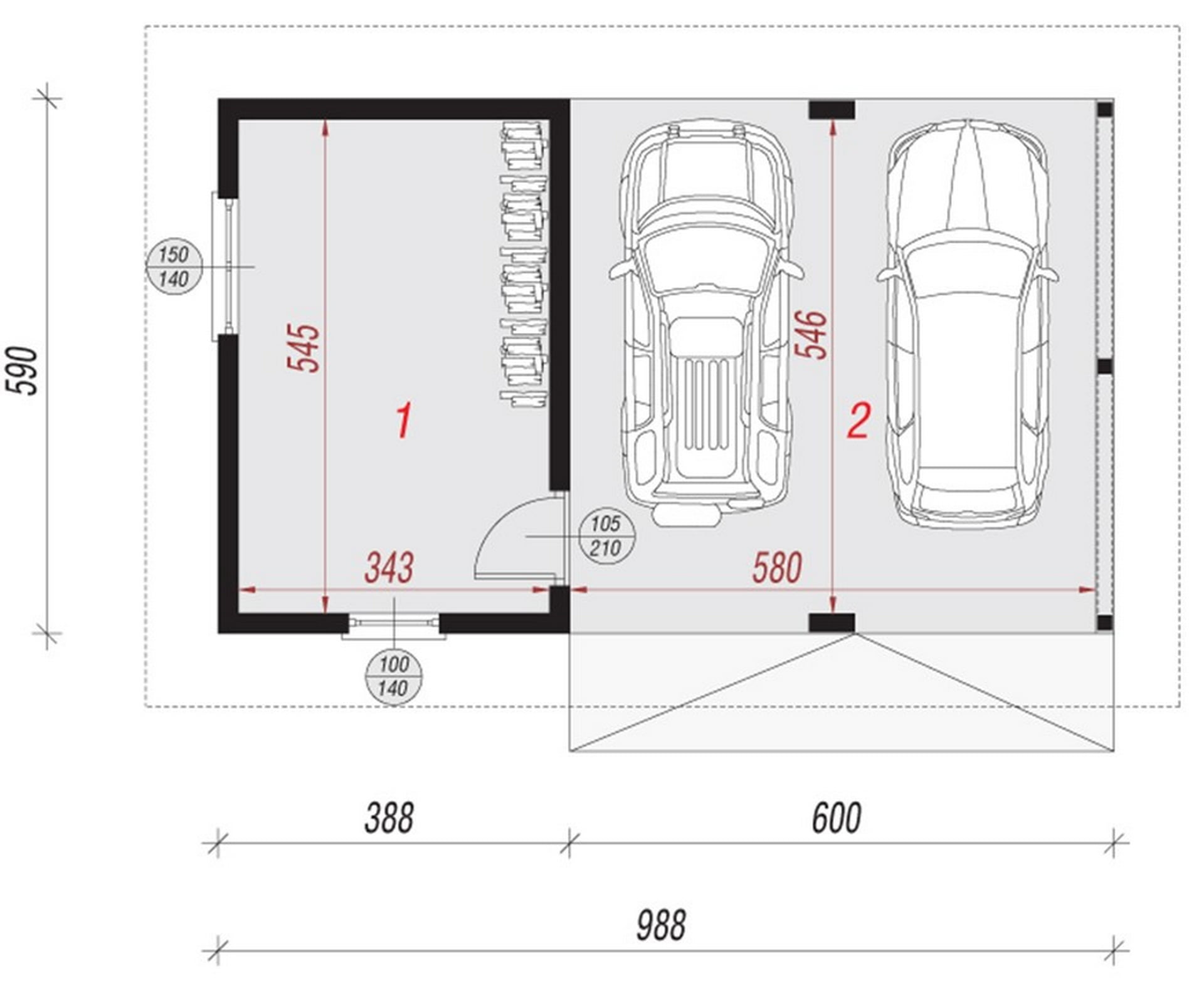План первого этажа