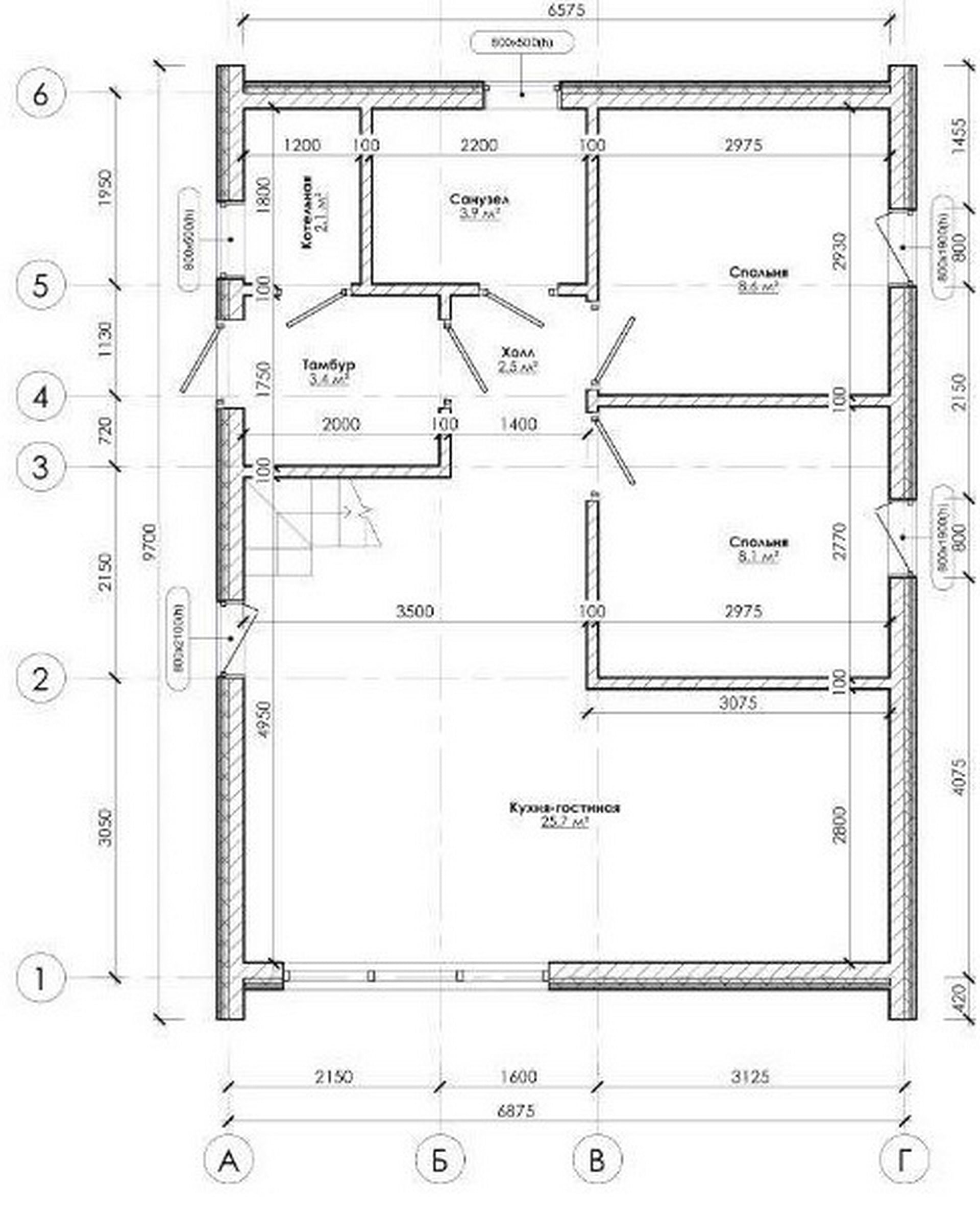 План первого этажа