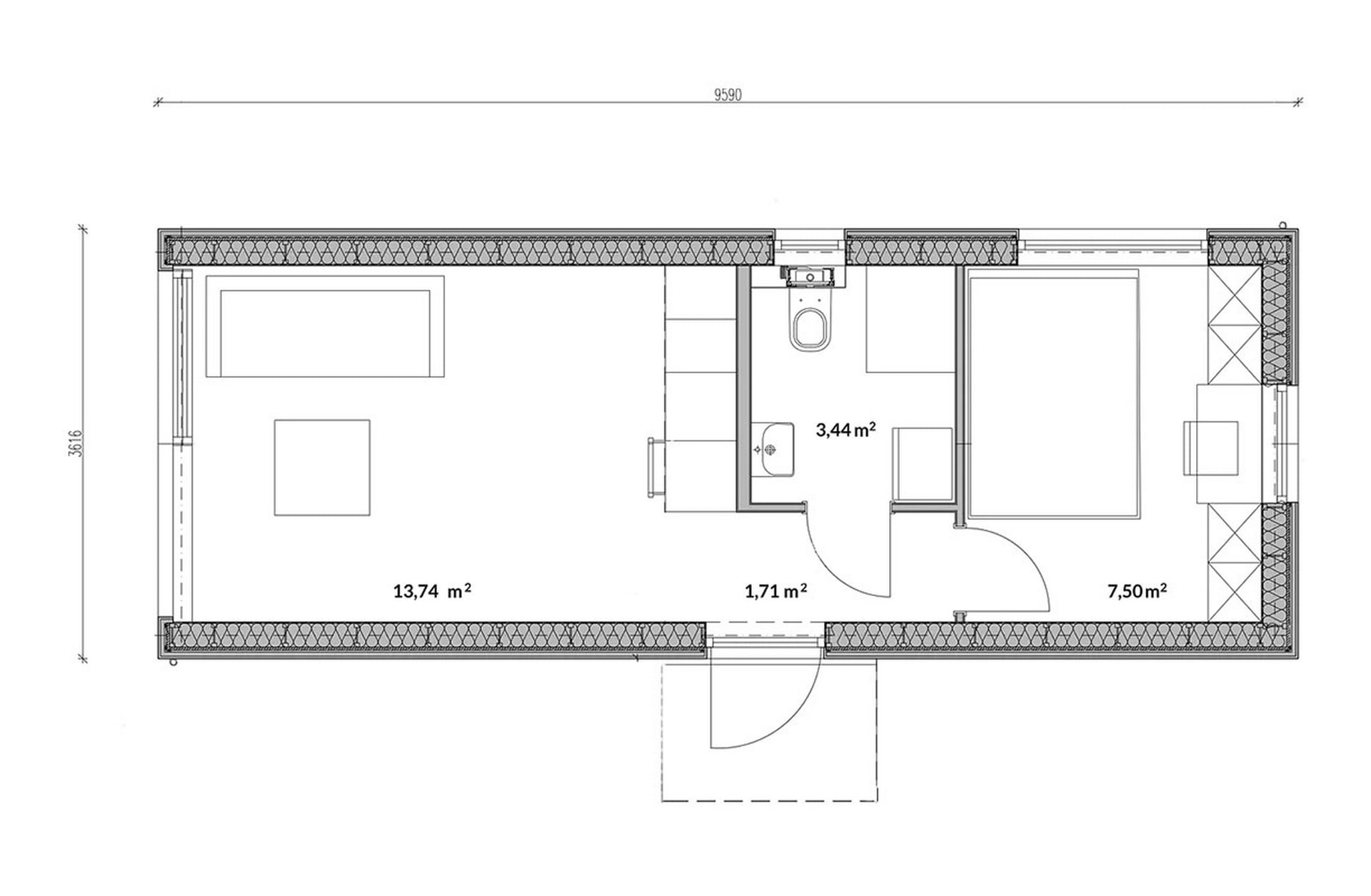 План первого этажа
