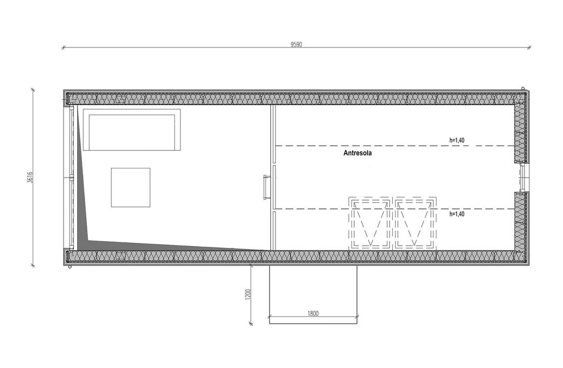 План мансардного этажа