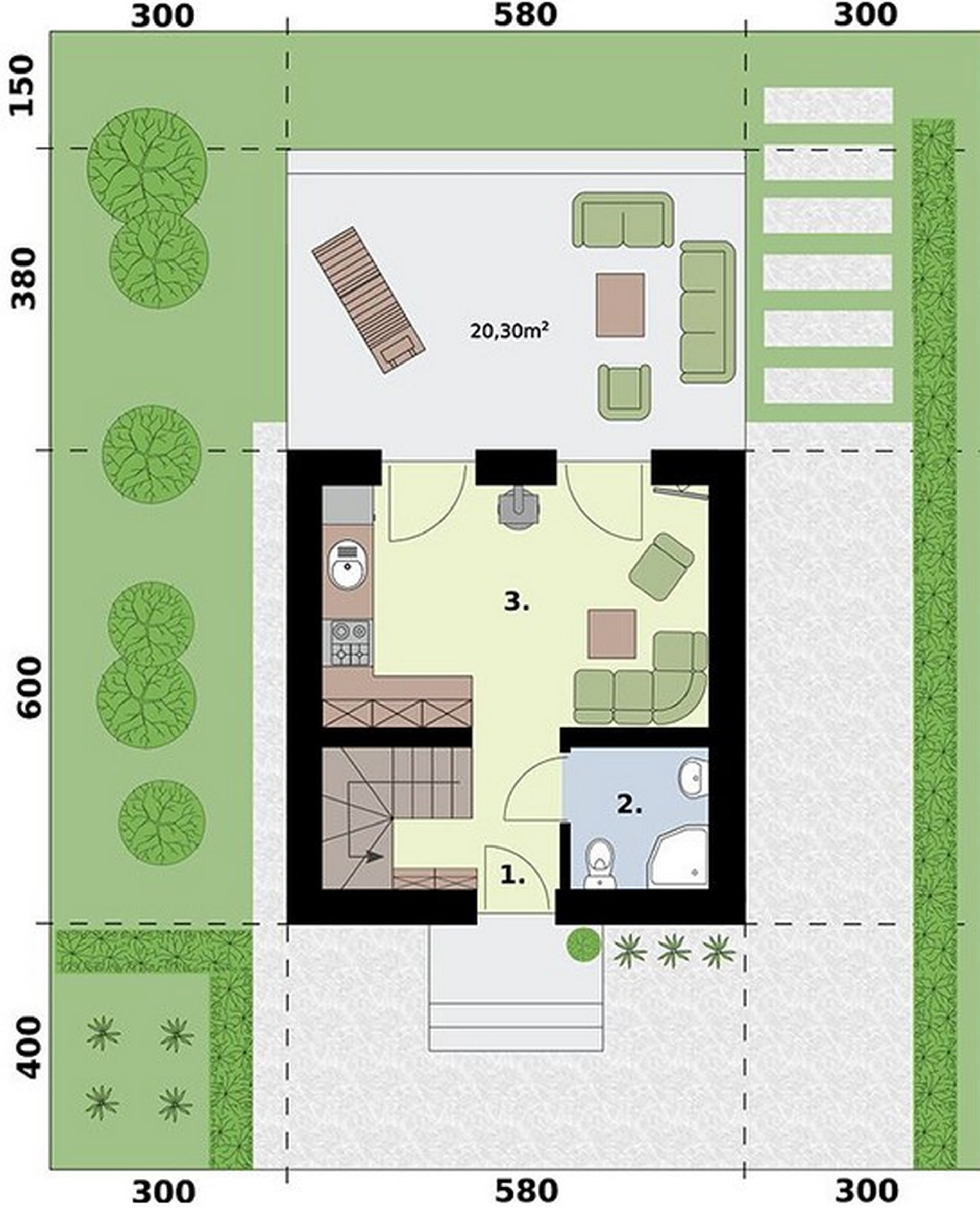 План первого этажа