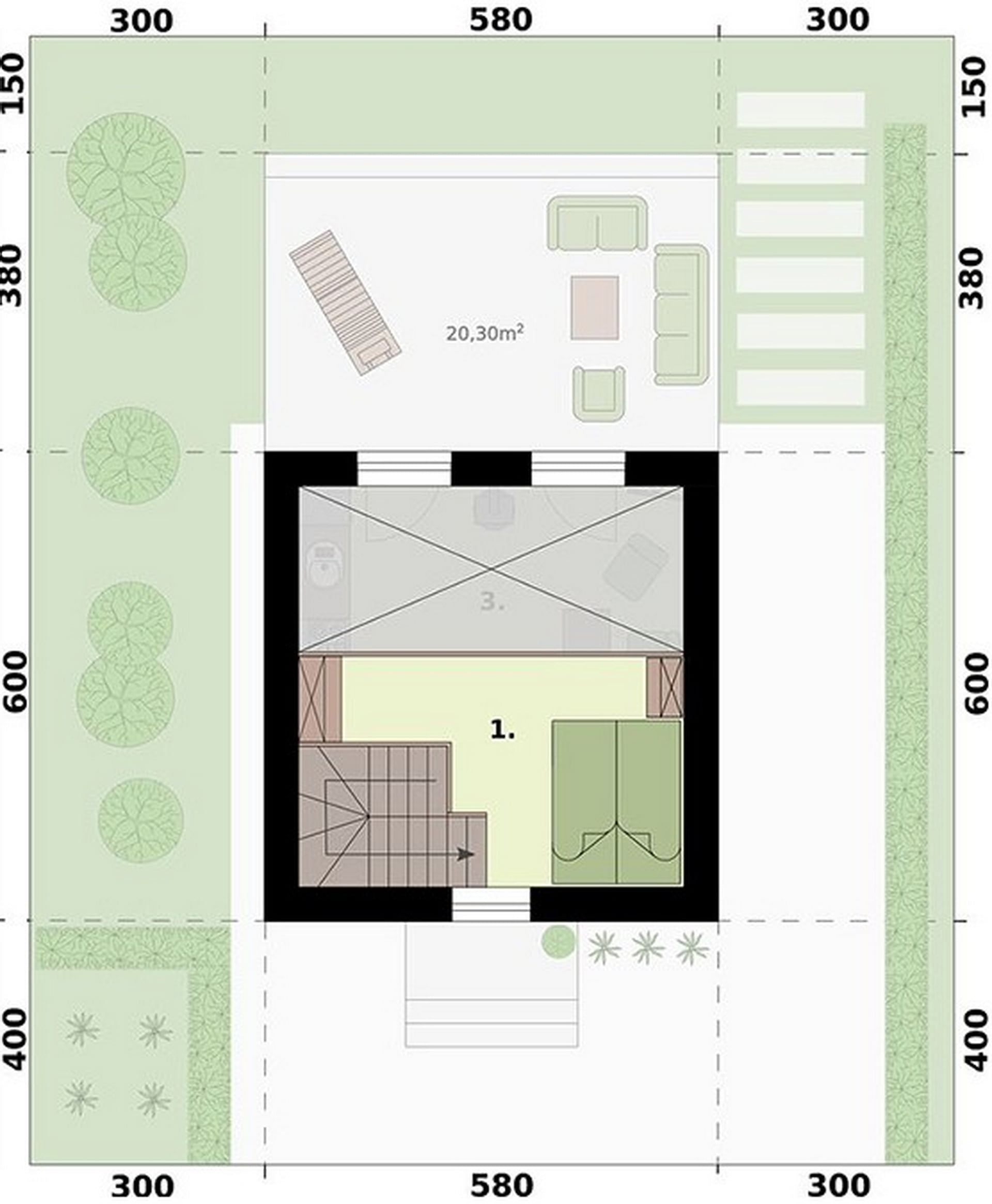 План мансардного этажа