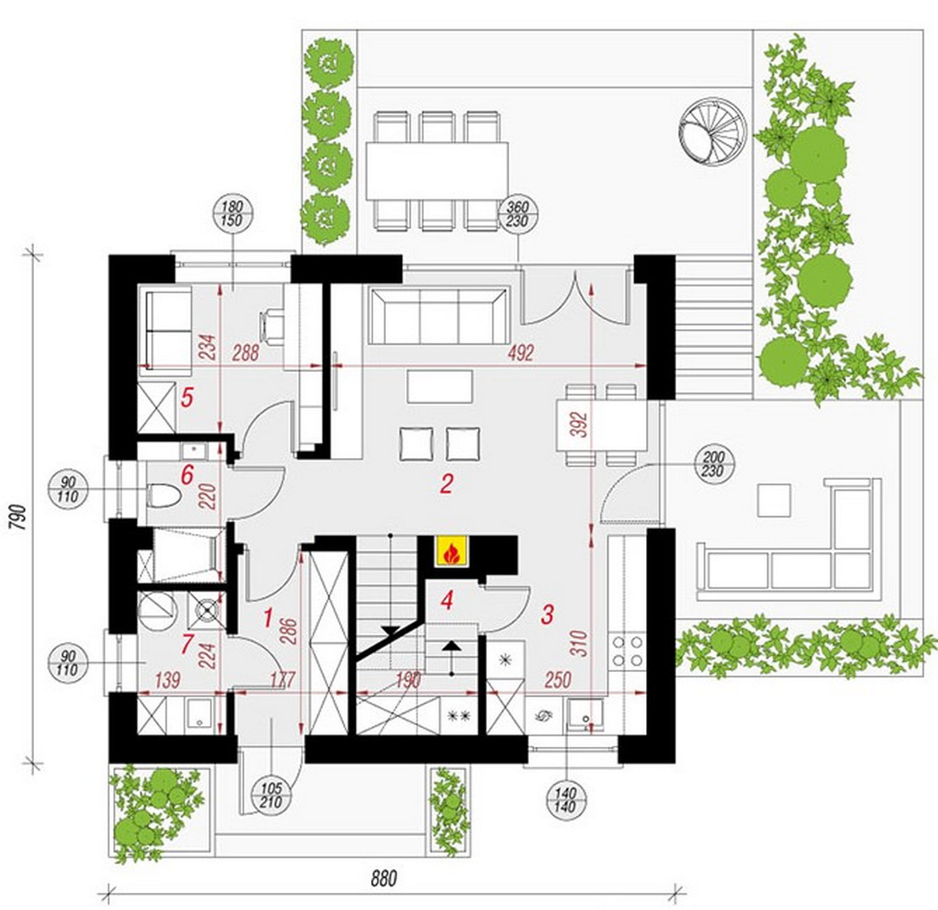 План 1-го этажа