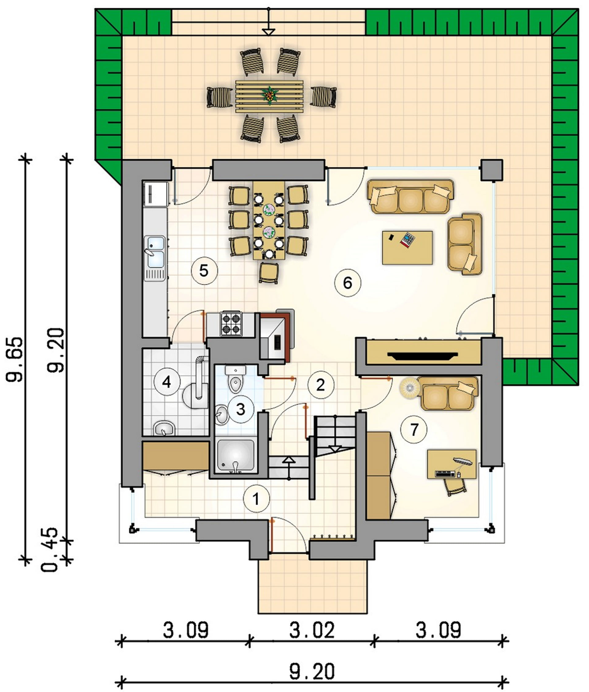 План 1-го этажа