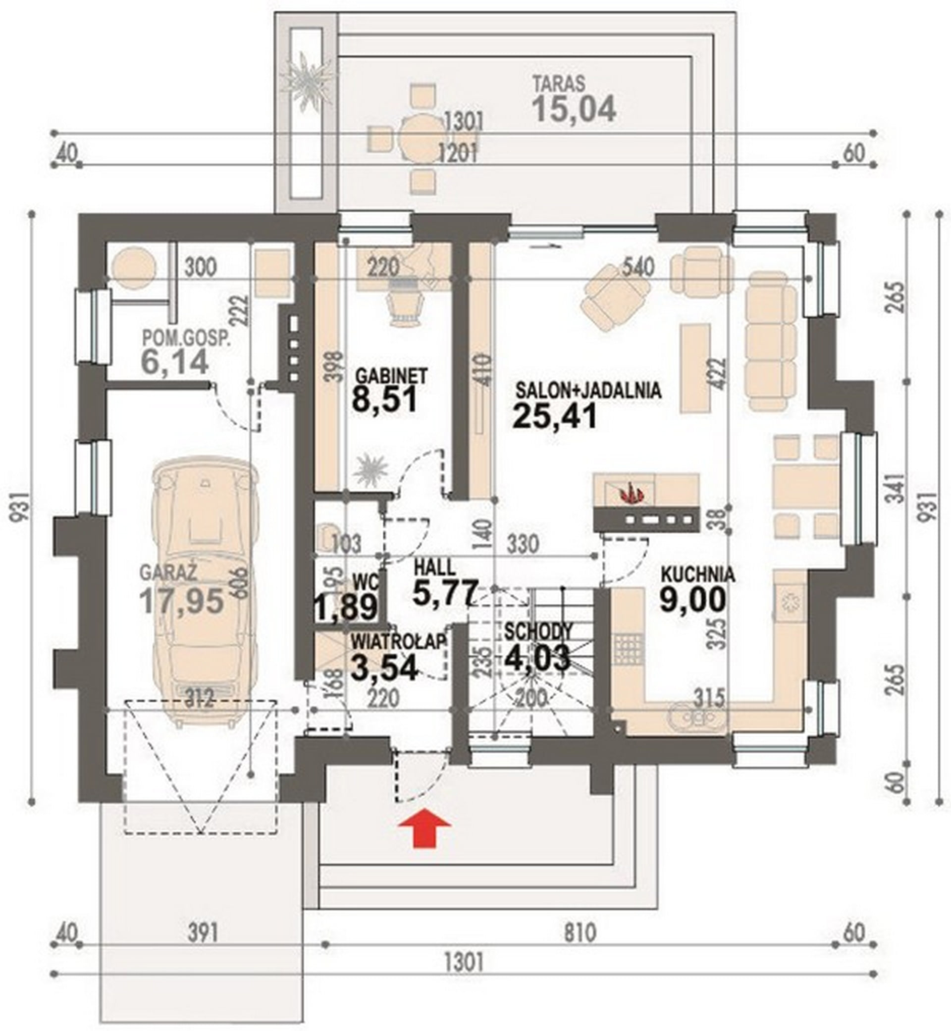 План 1-го этажа