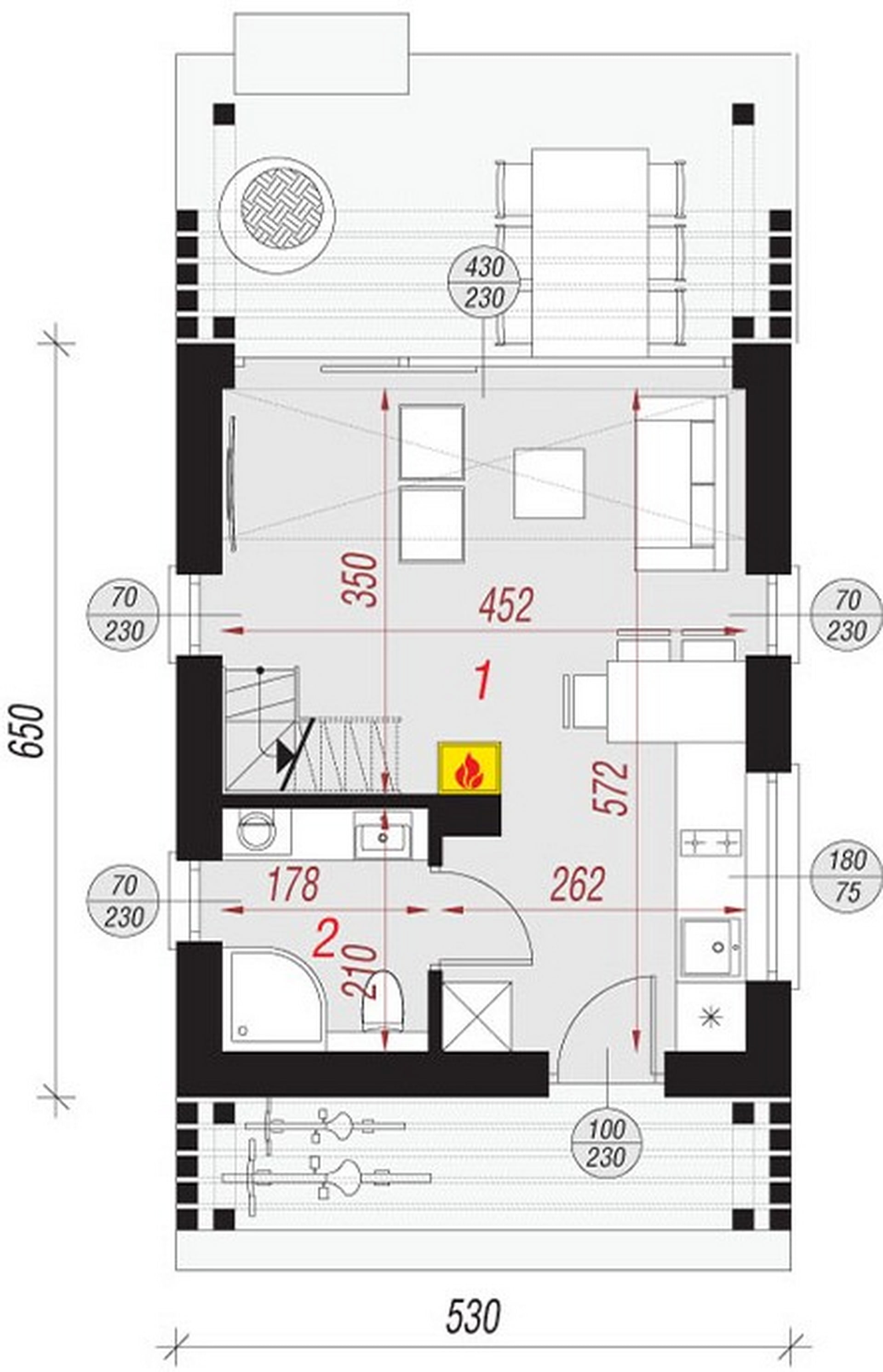 План первого этажа