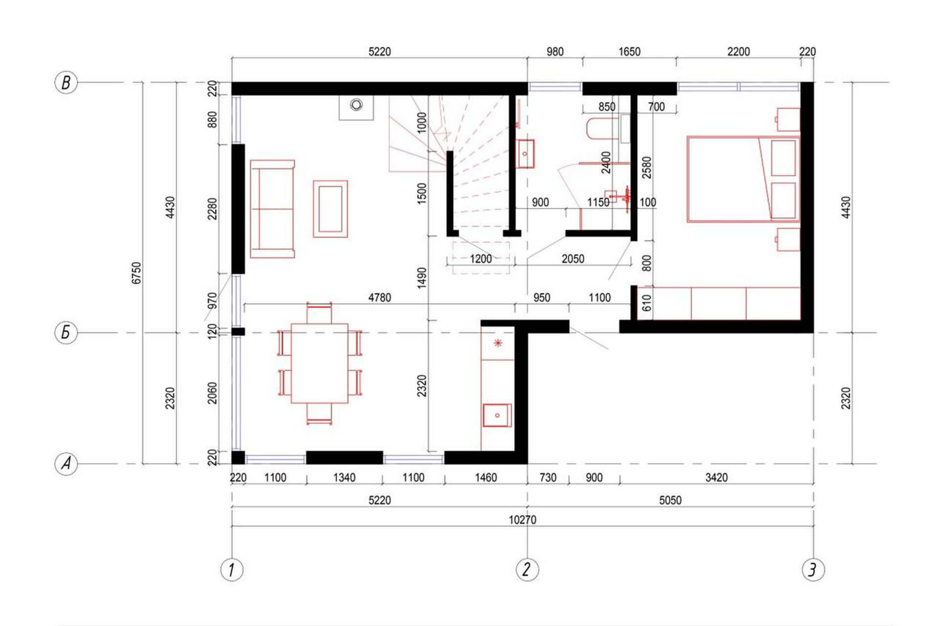 План первого этажа