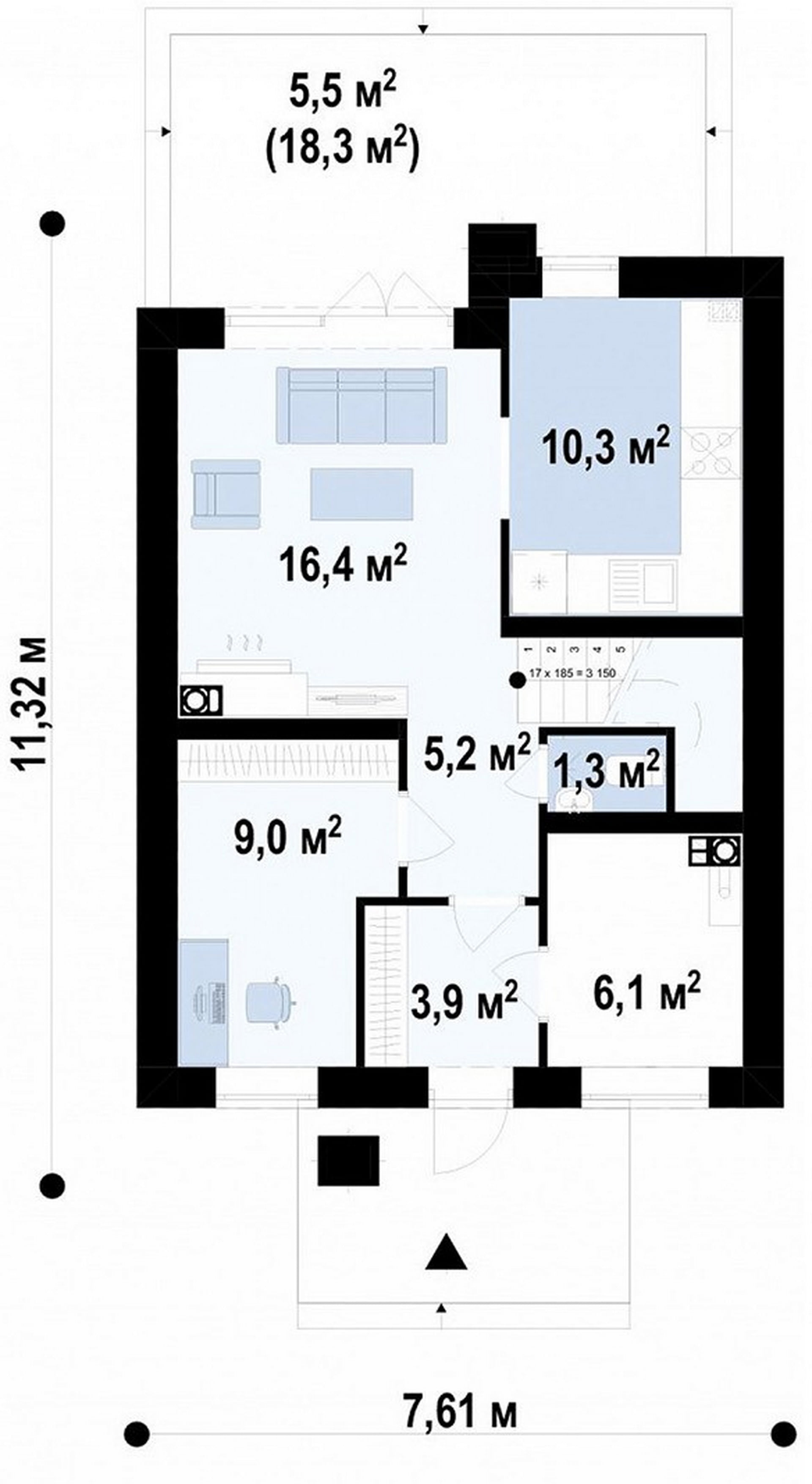 План 1-го этажа