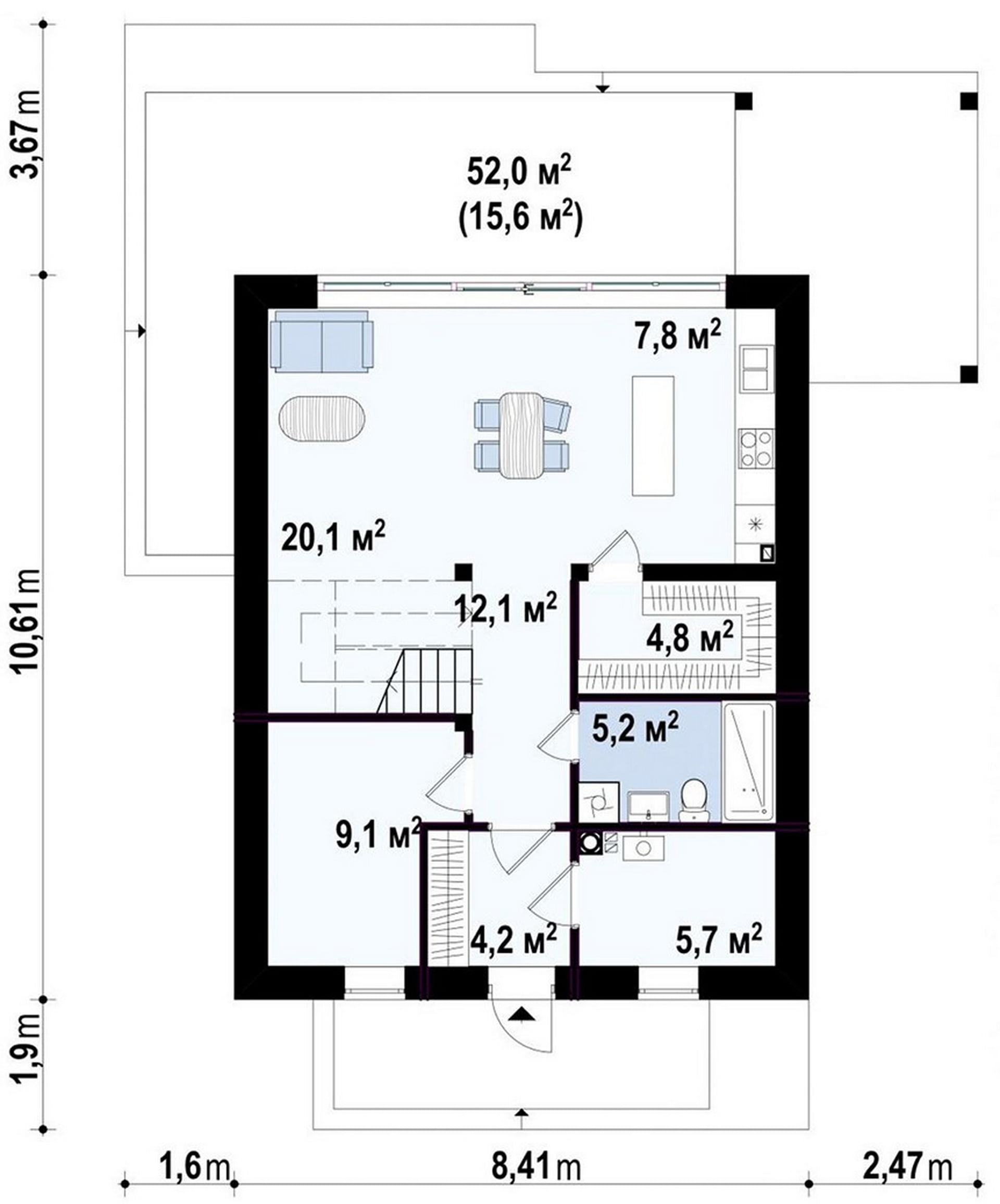 План 1-го этажа