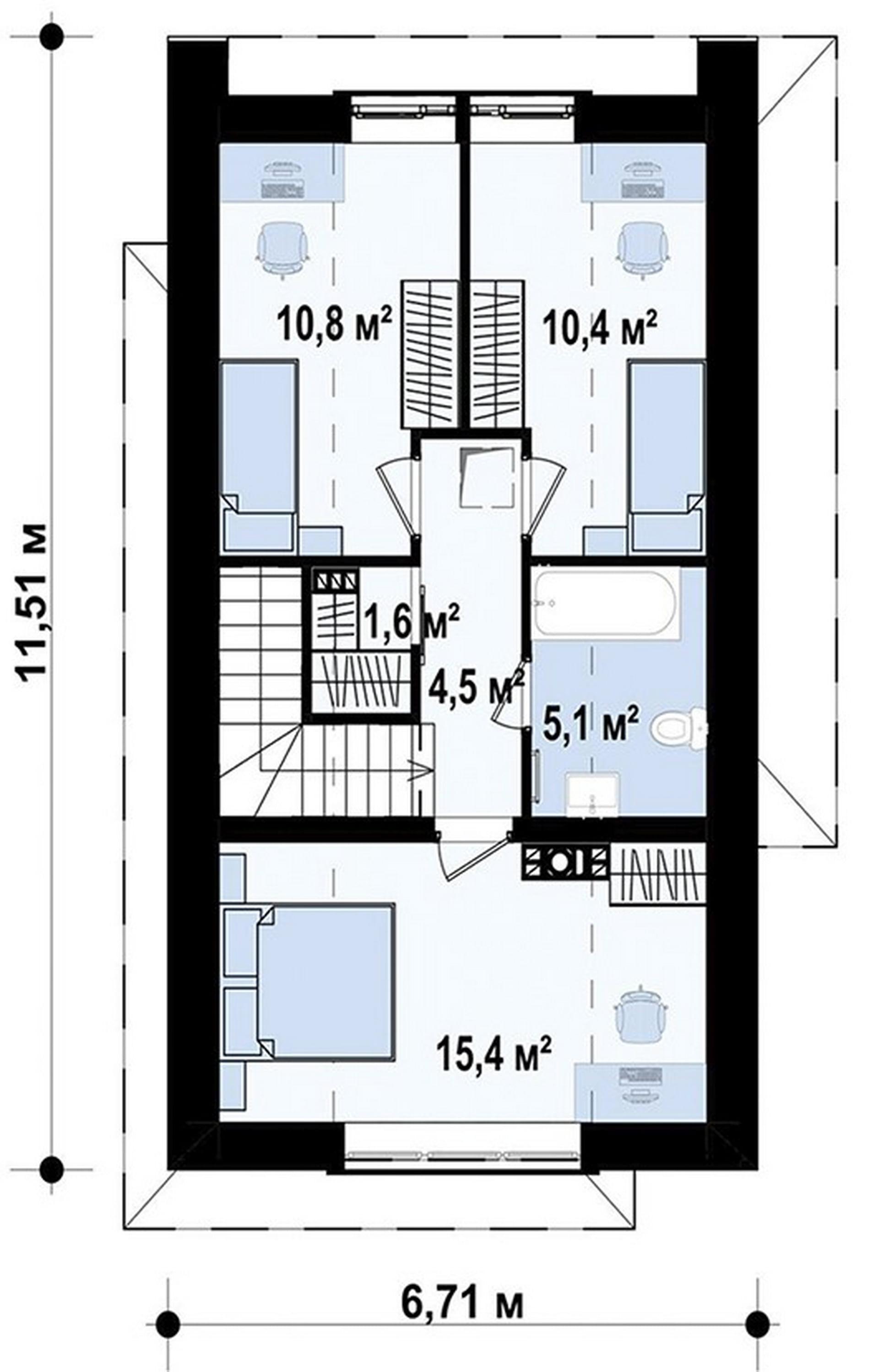 План мансардного этажа