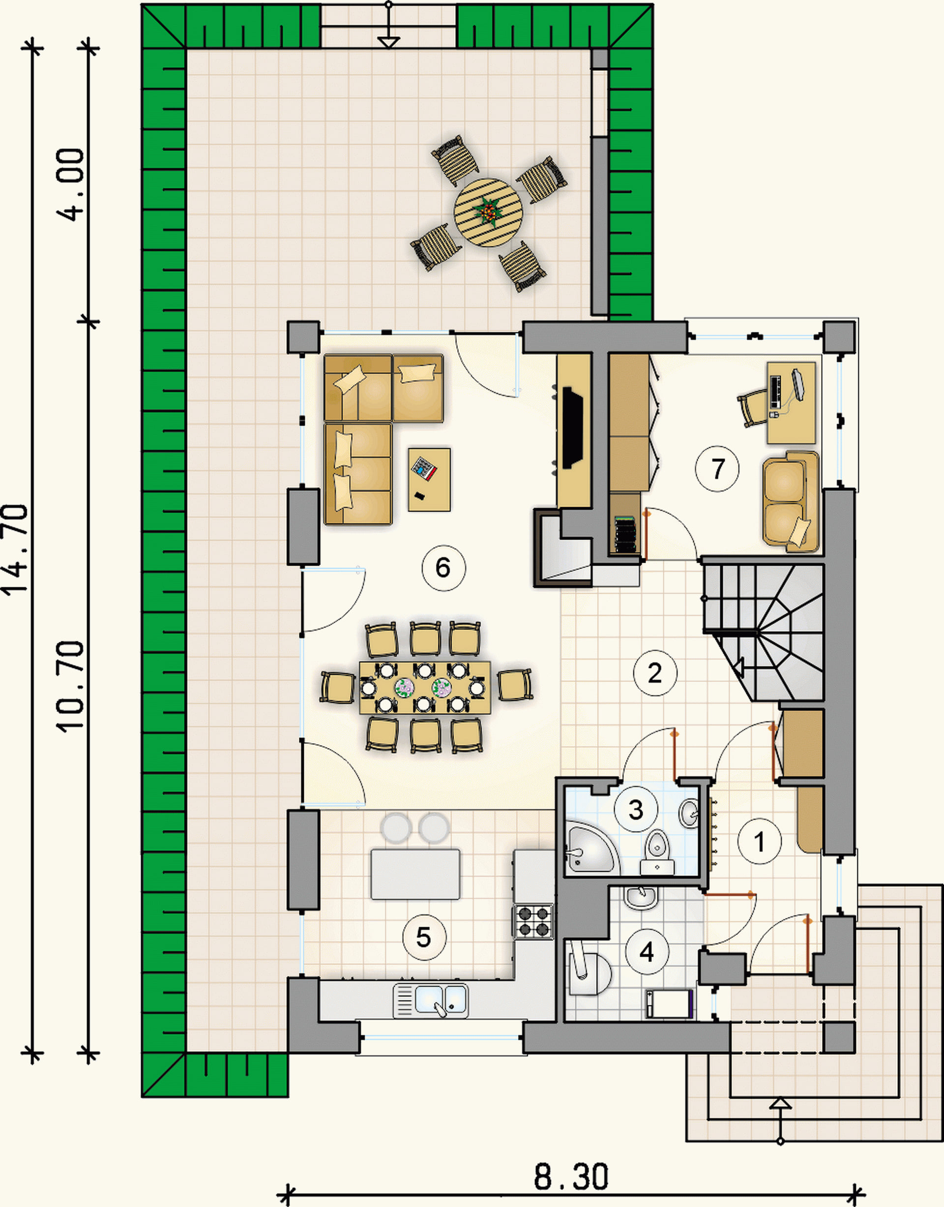 План 1-го этажа