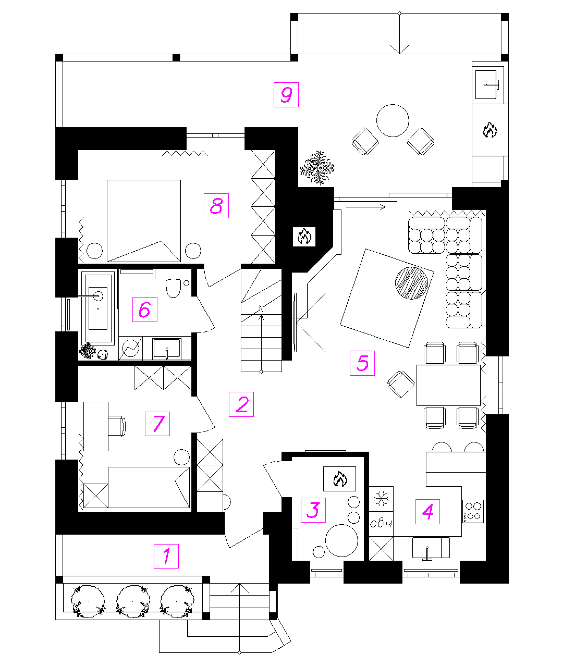План 1-го этажа