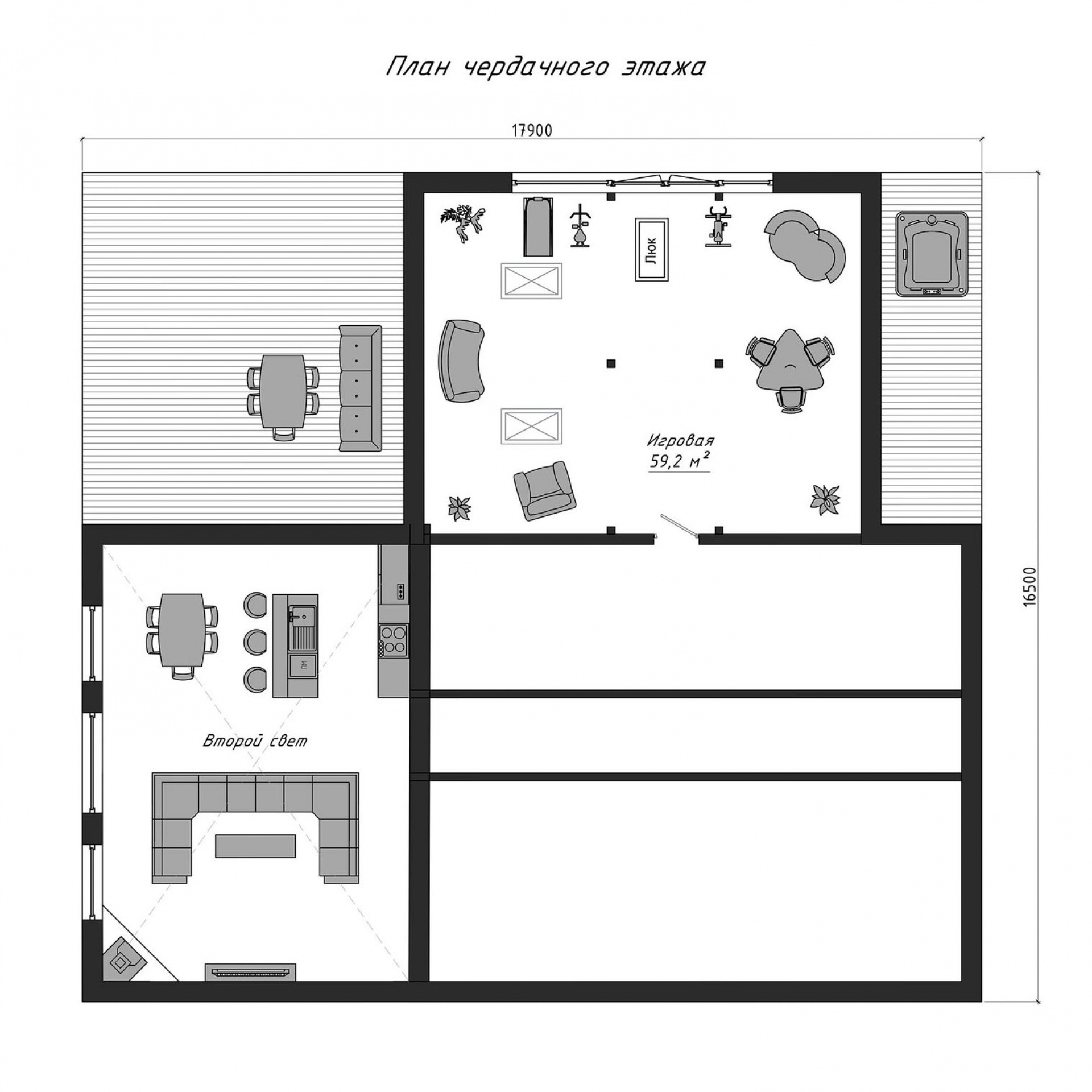 План чердачного этажа