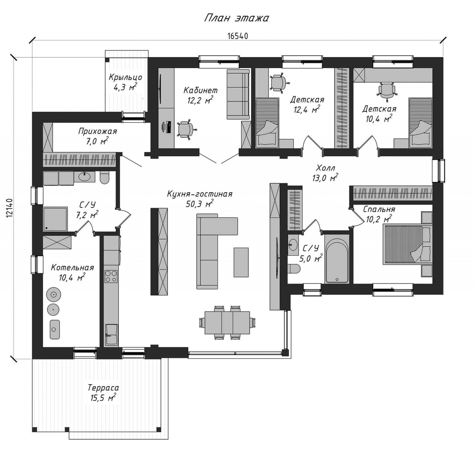 План 1-го этажа