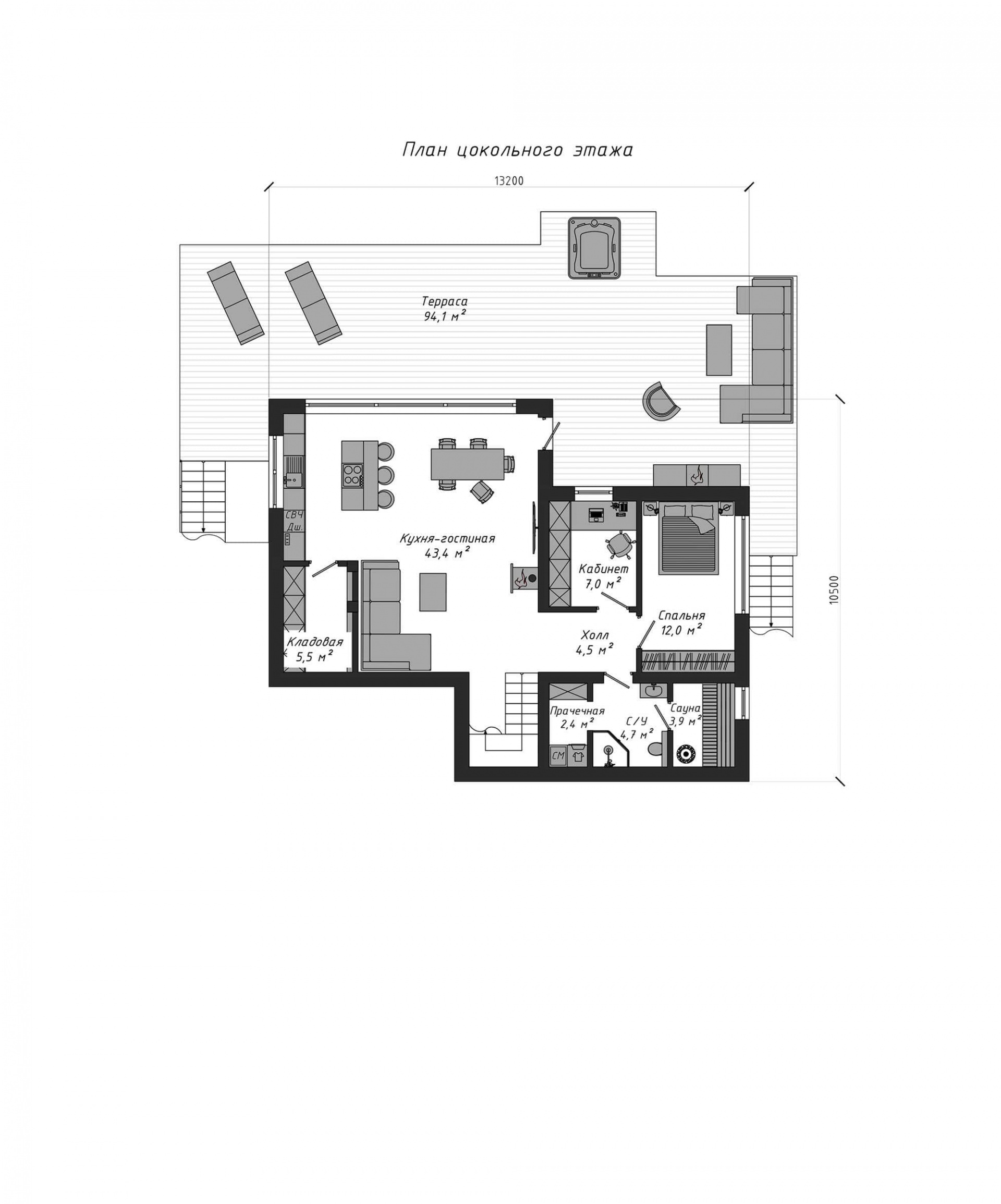 План цокольного этажа